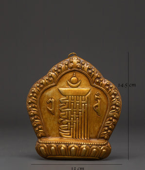 Kalachakra Symbol Wall Art | Handcrafted Tibetan Copper Mandala