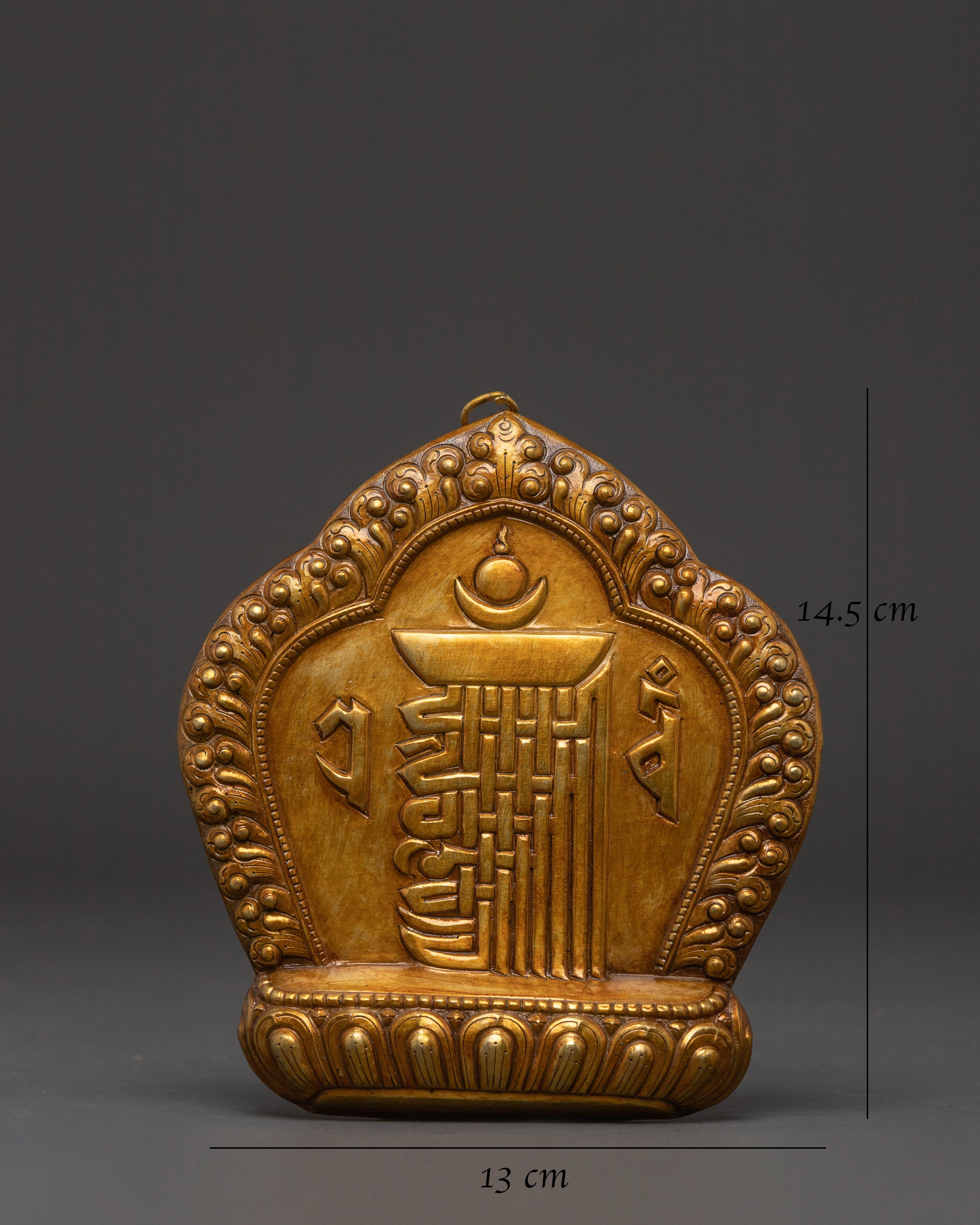 Kalachakra Symbol Wall Art | Handcrafted Tibetan Copper Mandala