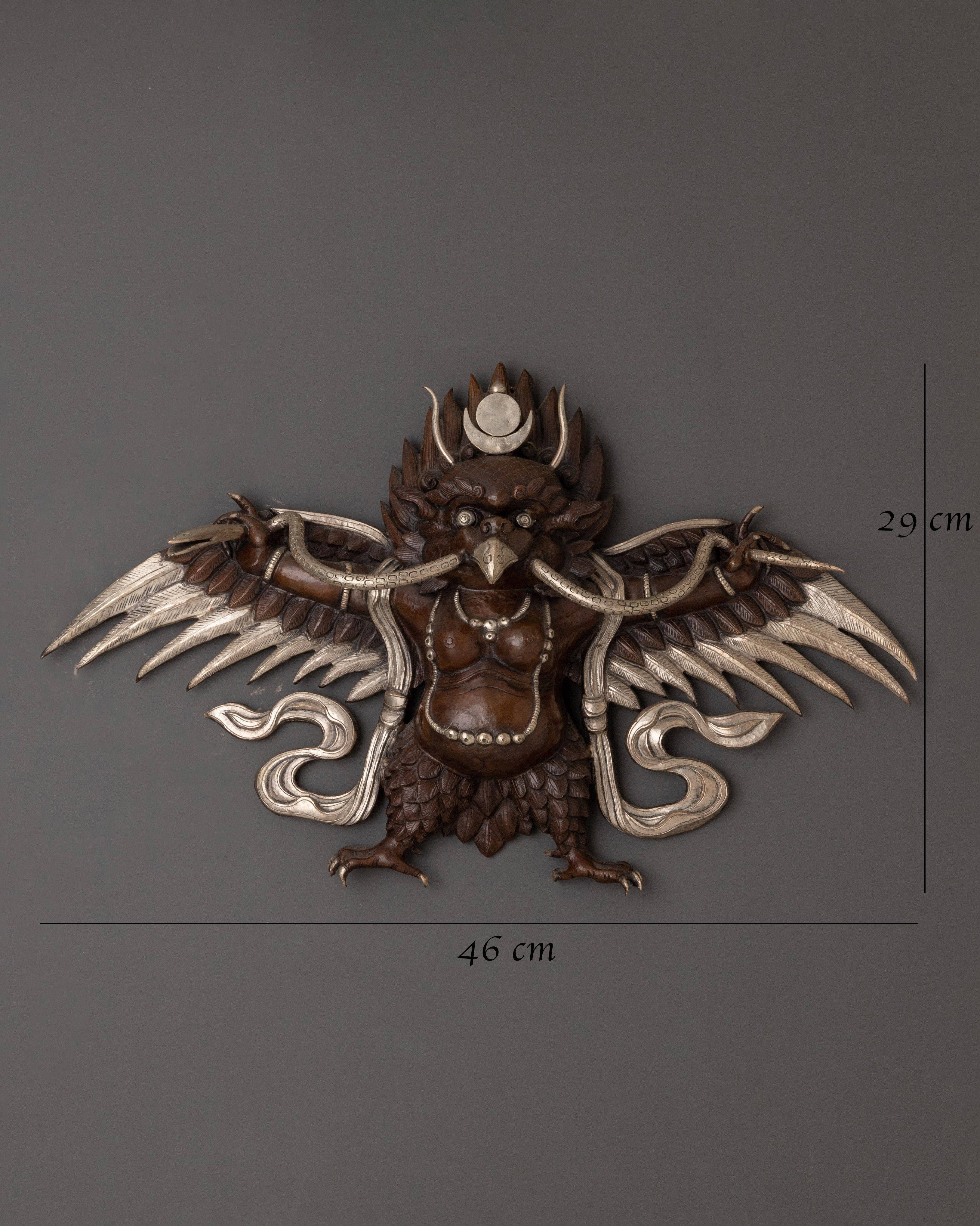 Garuda Bird Wall Hanging | Handcrafted Oxidized Copper Tibetan Decor
