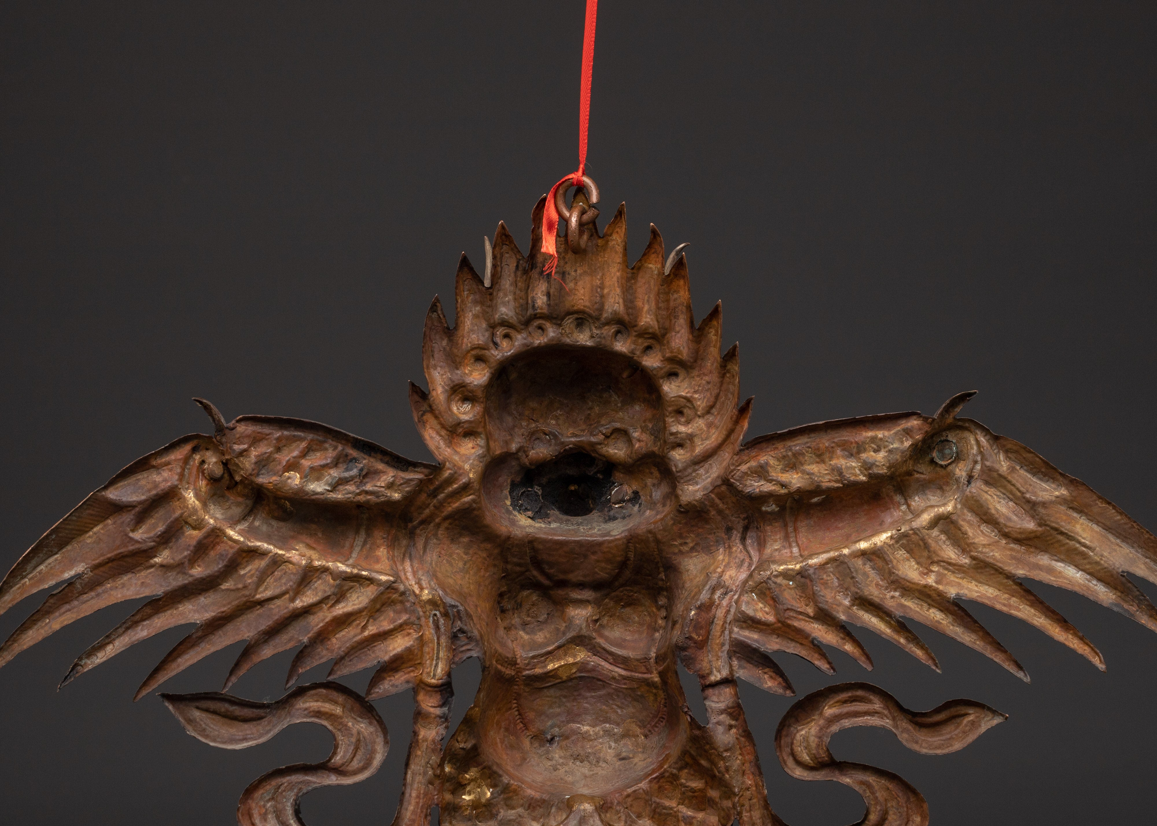 Garuda Bird Wall Hanging | Handcrafted Oxidized Copper Tibetan Decor