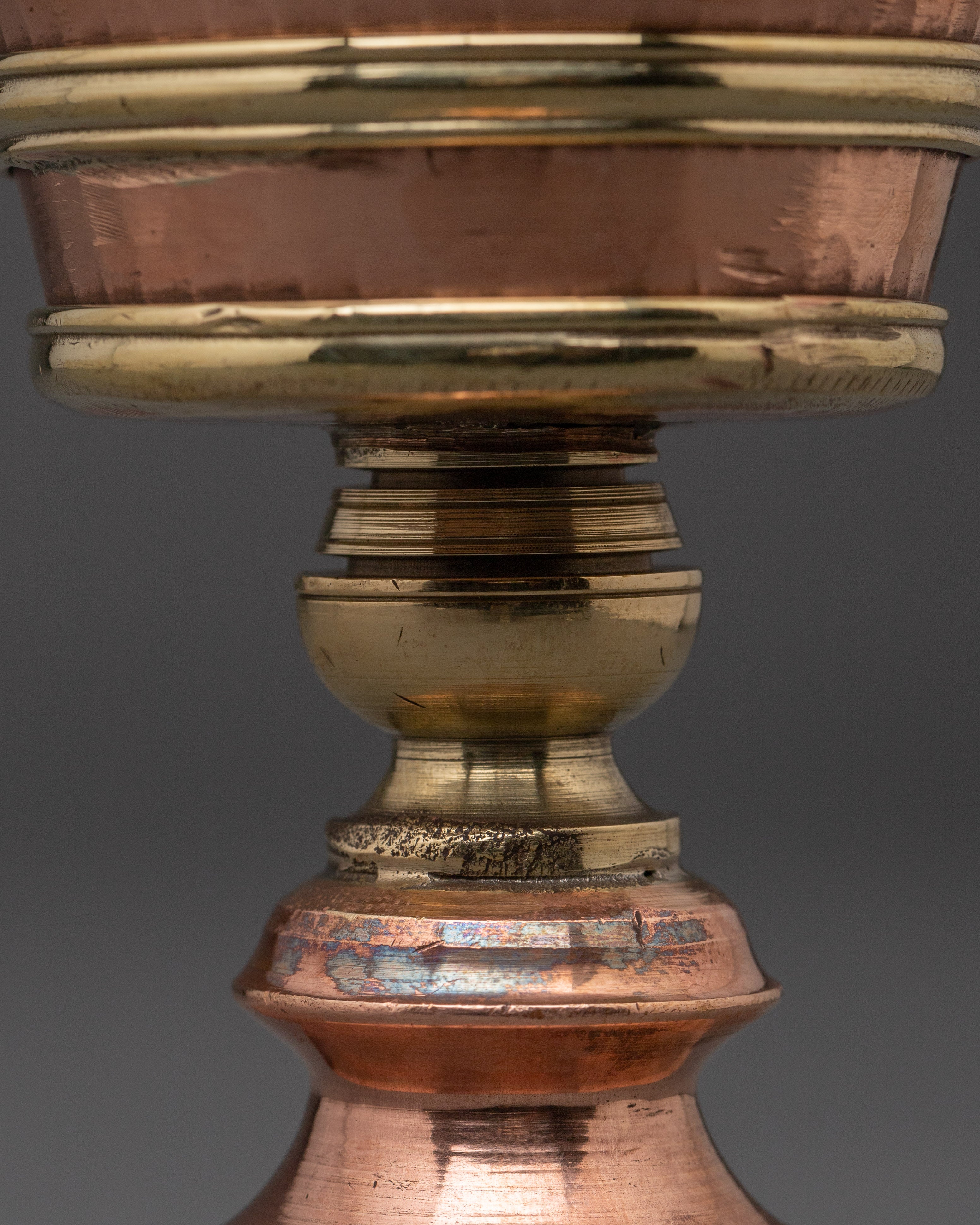 Tibetan Prayer Lamp Set | Copper Ritual Lamps for Meditation