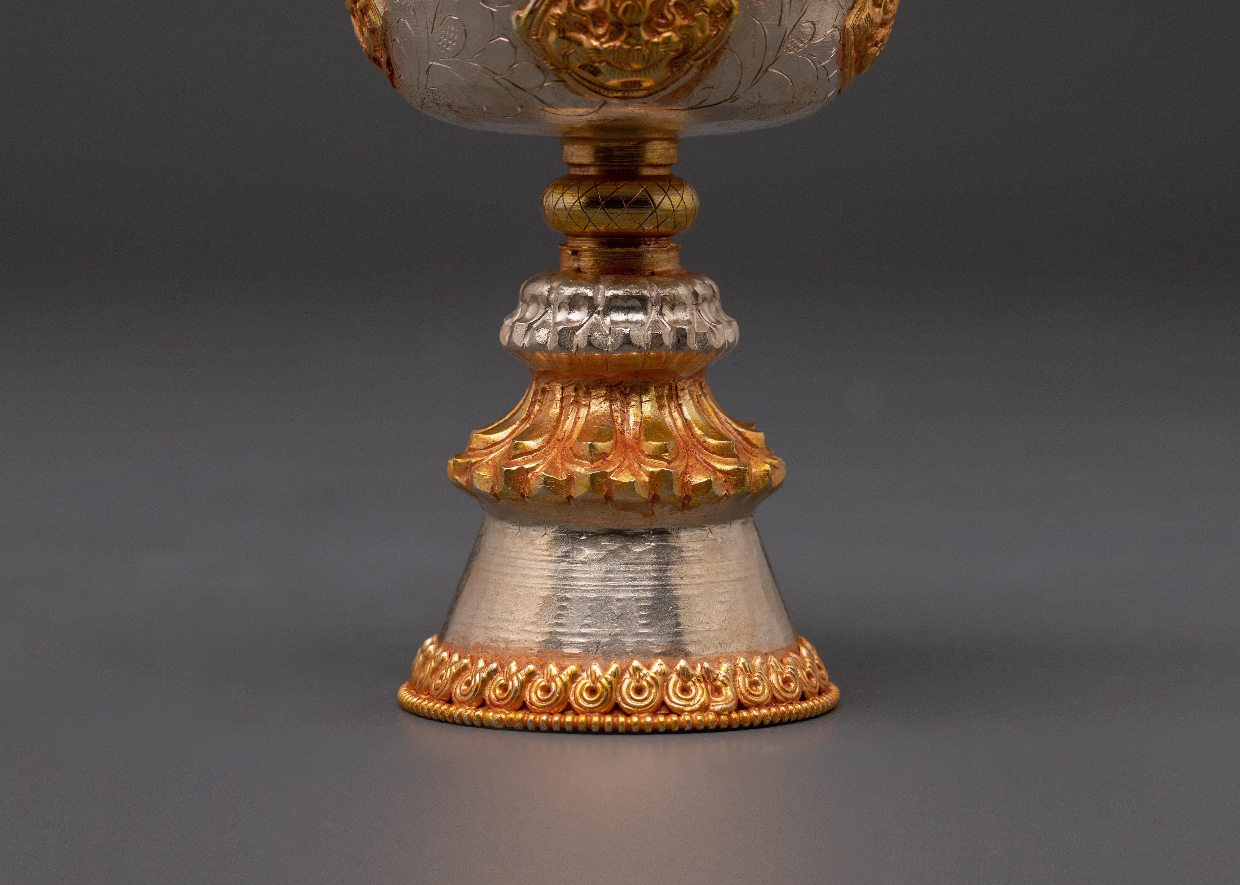 Worship Butter Lamp Set | Gold & Silver Plated Ritual Lamps