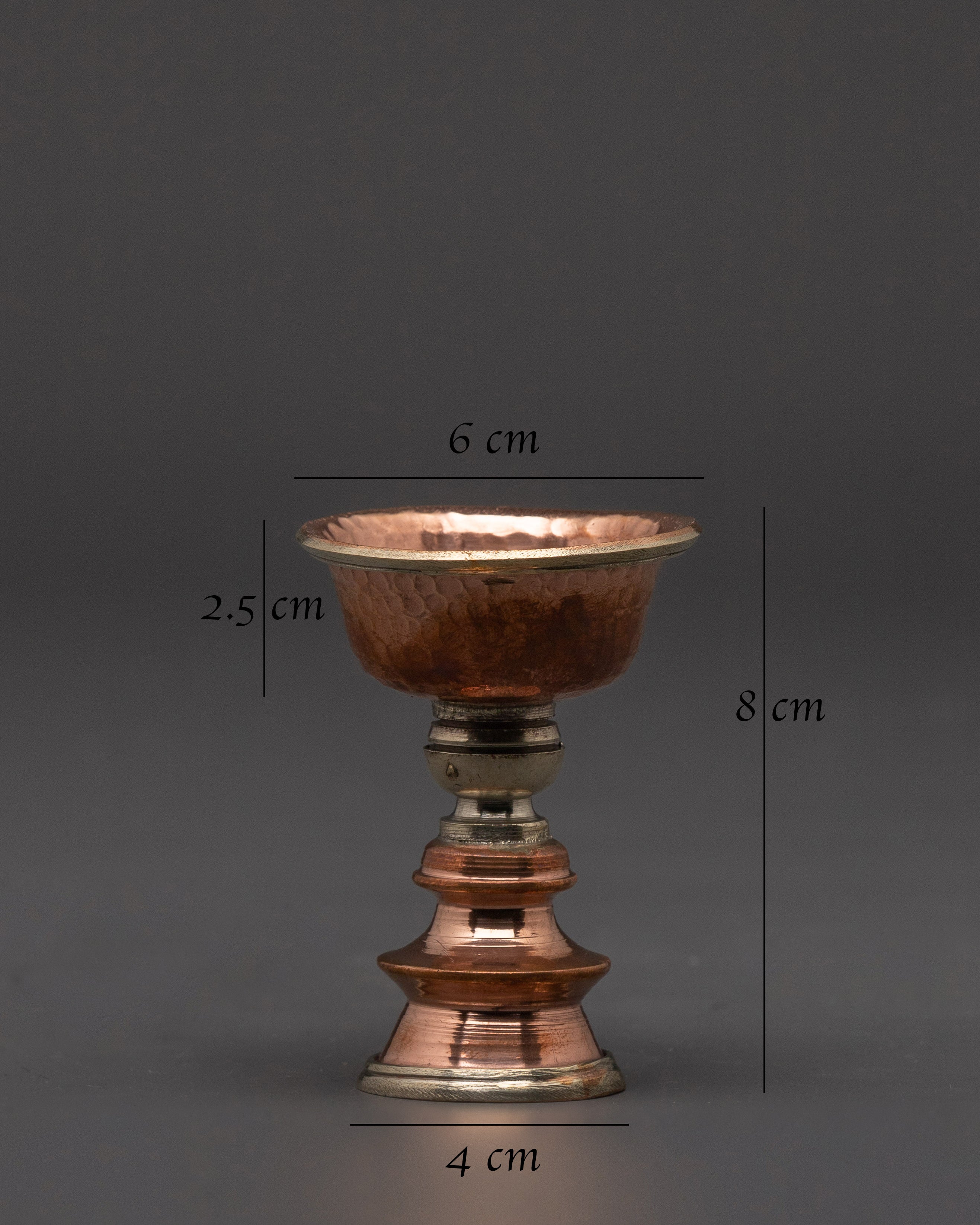 Altar Butter Lamp Set | Handcrafted Copper Ritual Lamps