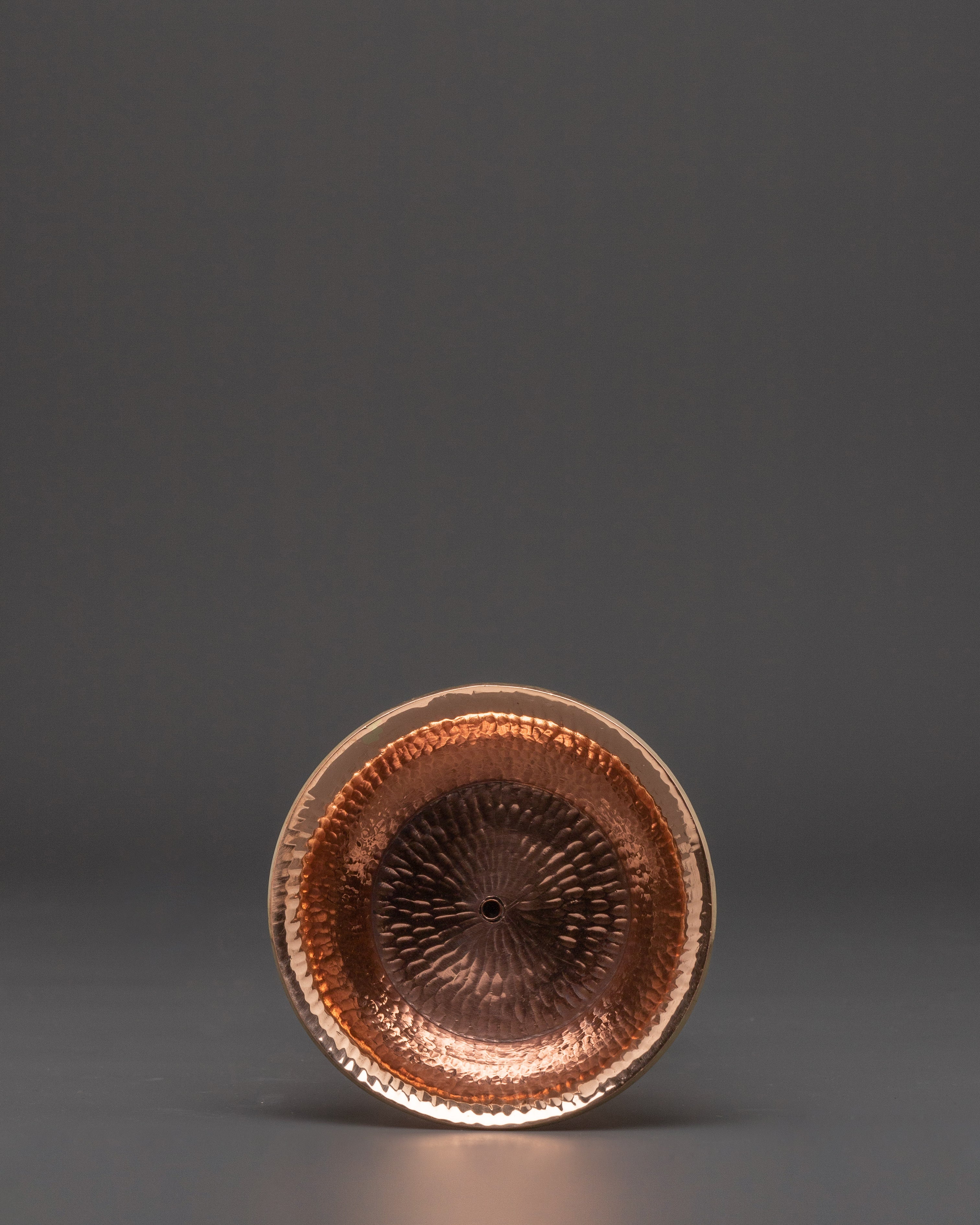 Brass Border Butter Lamp - Handcrafted Meditation Altar Decor