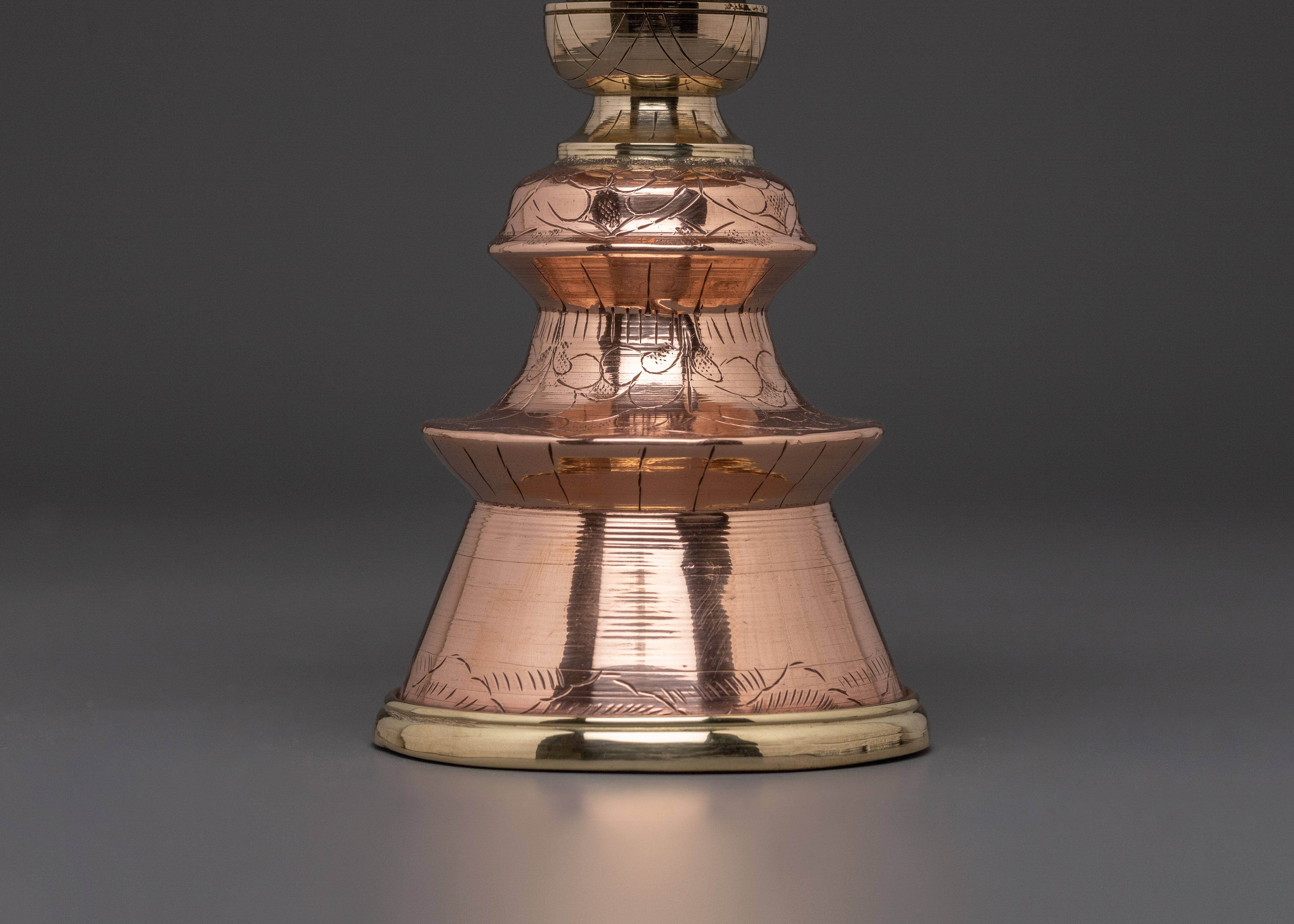 Brass Border Butter Lamp - Handcrafted Meditation Altar Decor