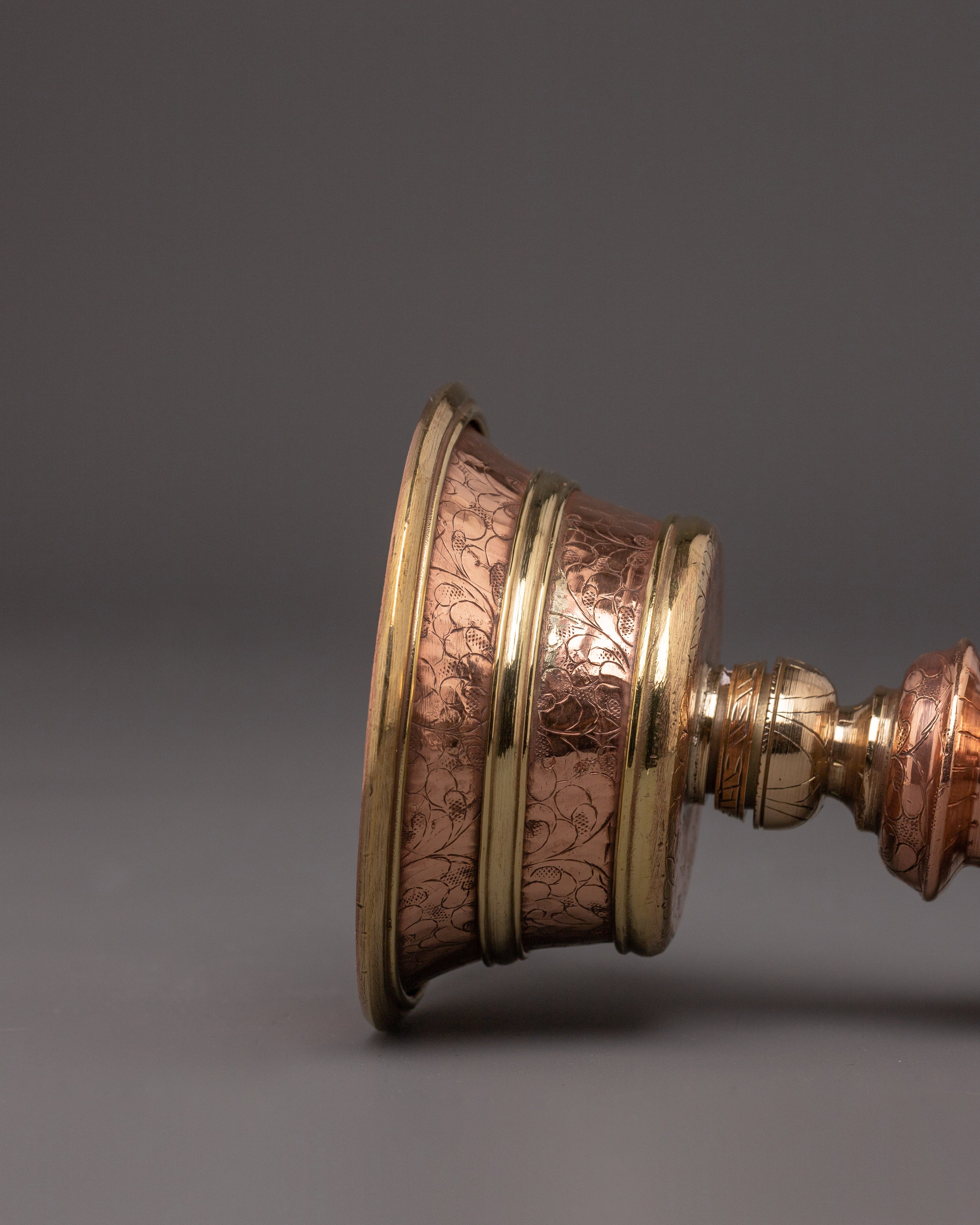 Traditional Butter Lamp Set - Handcrafted Ritual Lamp