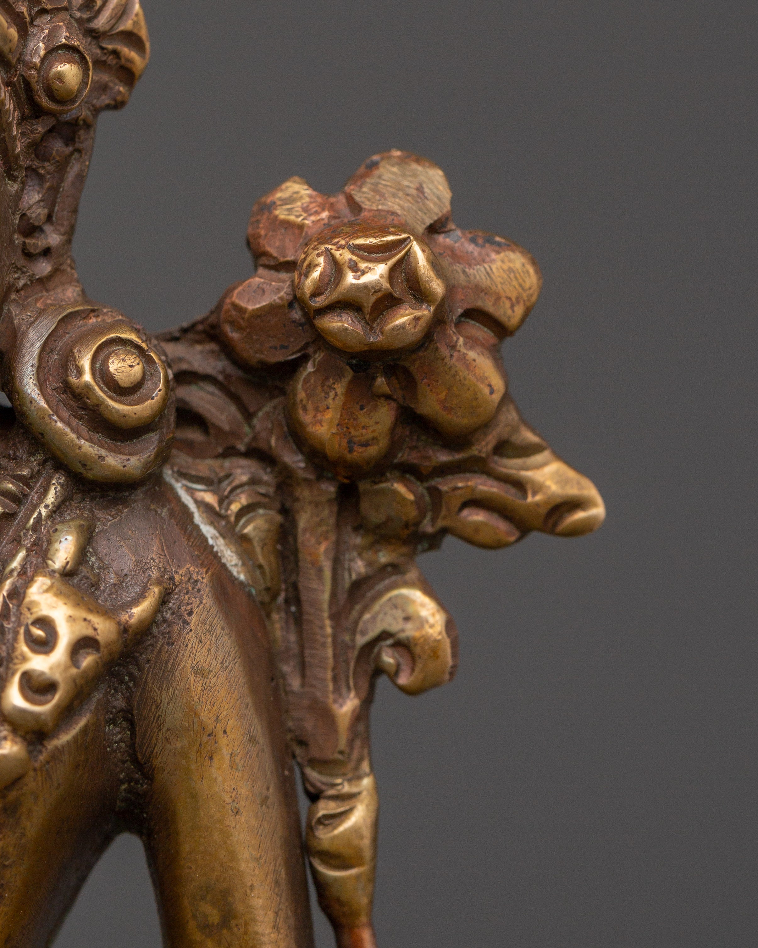 Handcrafted Standing Lokeshwor Statue | Sacred Buddhist Copper Deity Figurine