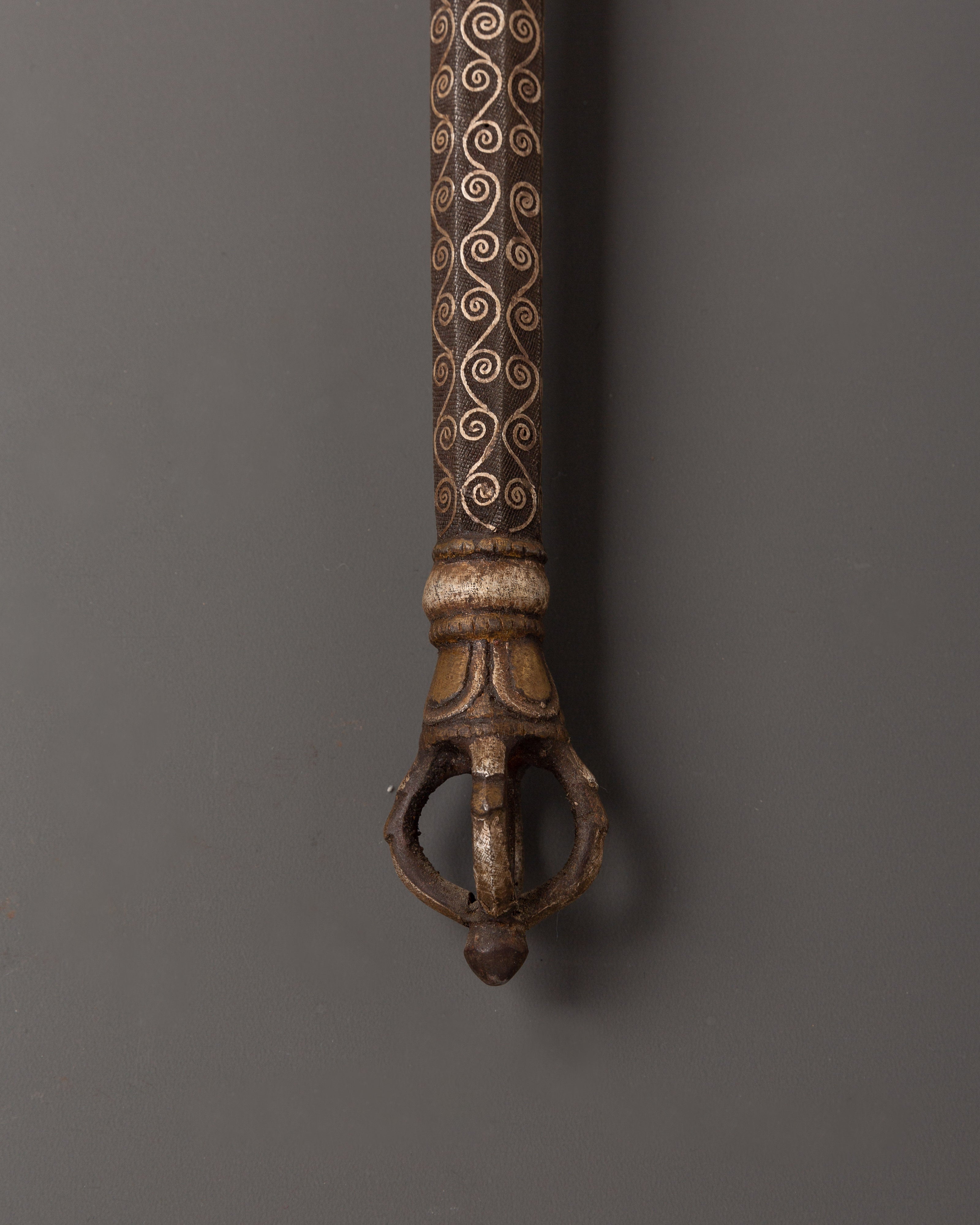 Khatvanga Ritual Staff |  Handcrafted Tibetan Tantric Scepter
