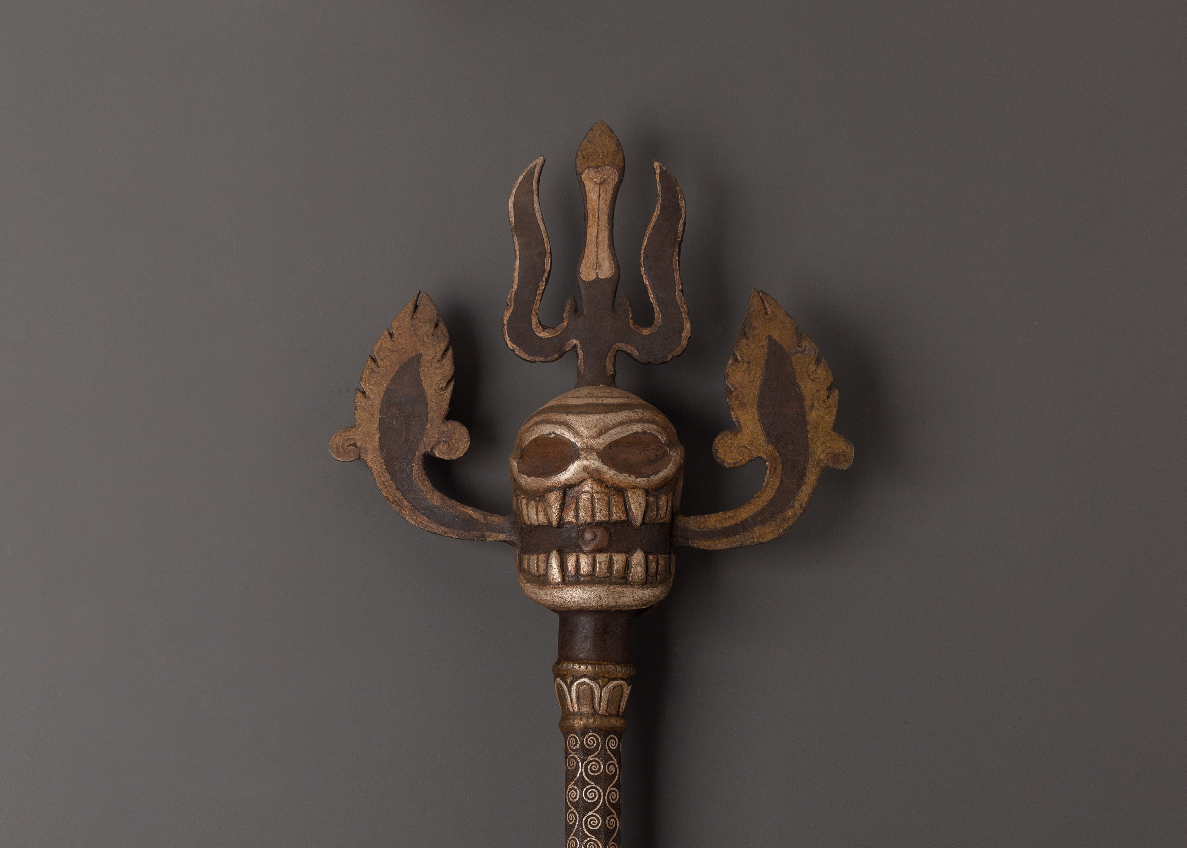 Khatvanga Ritual Staff |  Handcrafted Tibetan Tantric Scepter