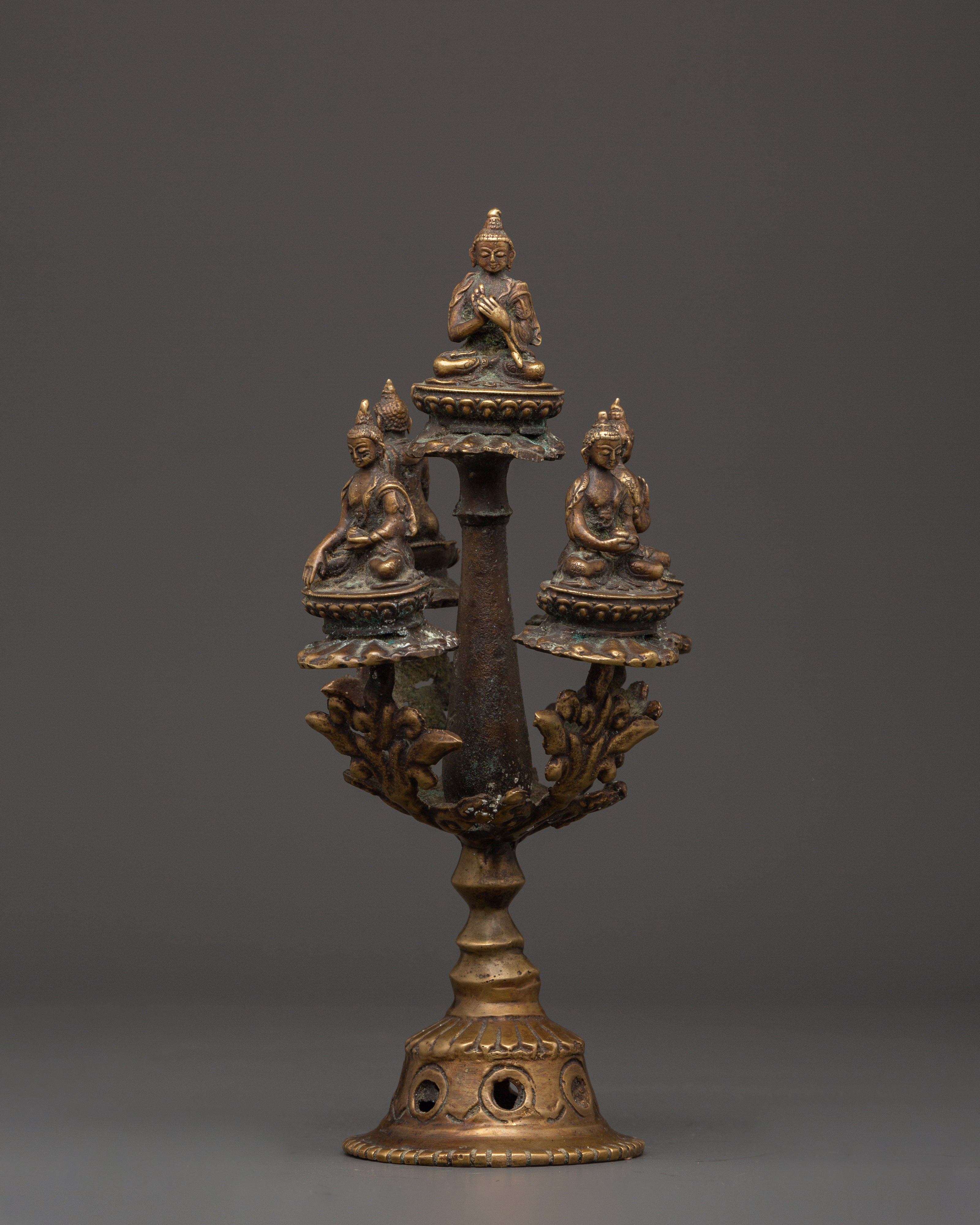 Pancha Buddha Ritual Object | Tibetan Five Dhyani Buddha Decor