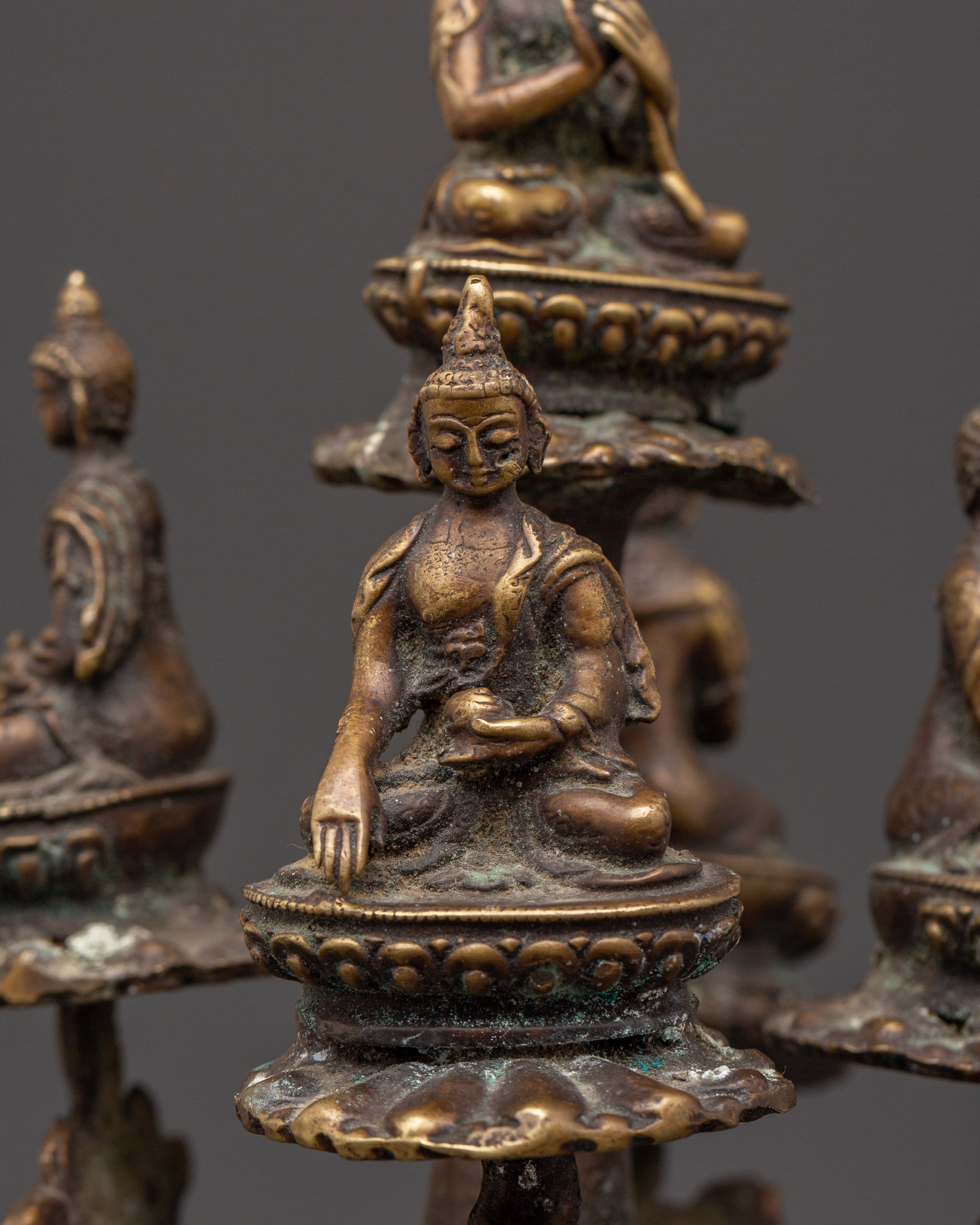 Pancha Buddha Ritual Object | Tibetan Five Dhyani Buddha Decor