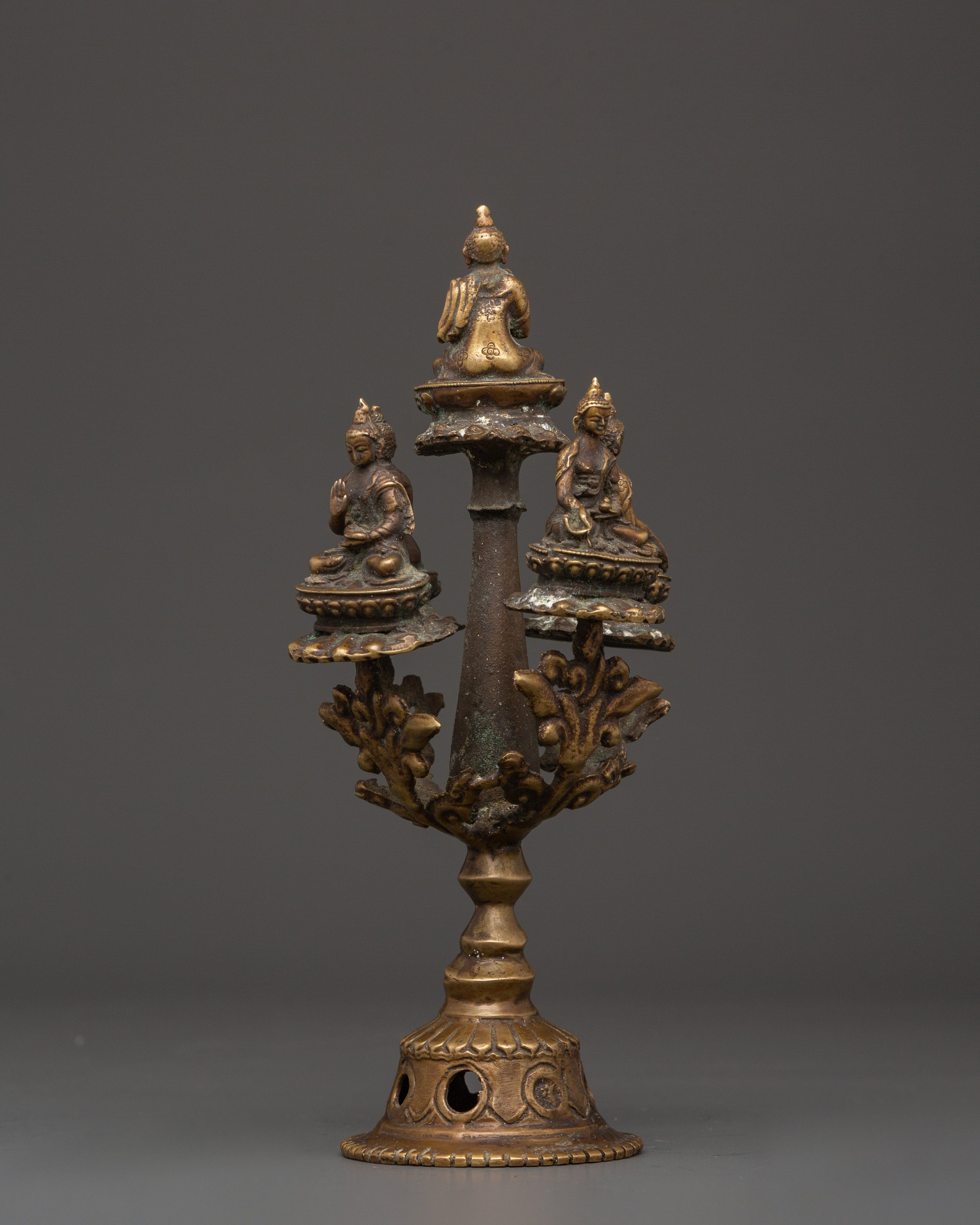 Pancha Buddha Ritual Object | Tibetan Five Dhyani Buddha Decor
