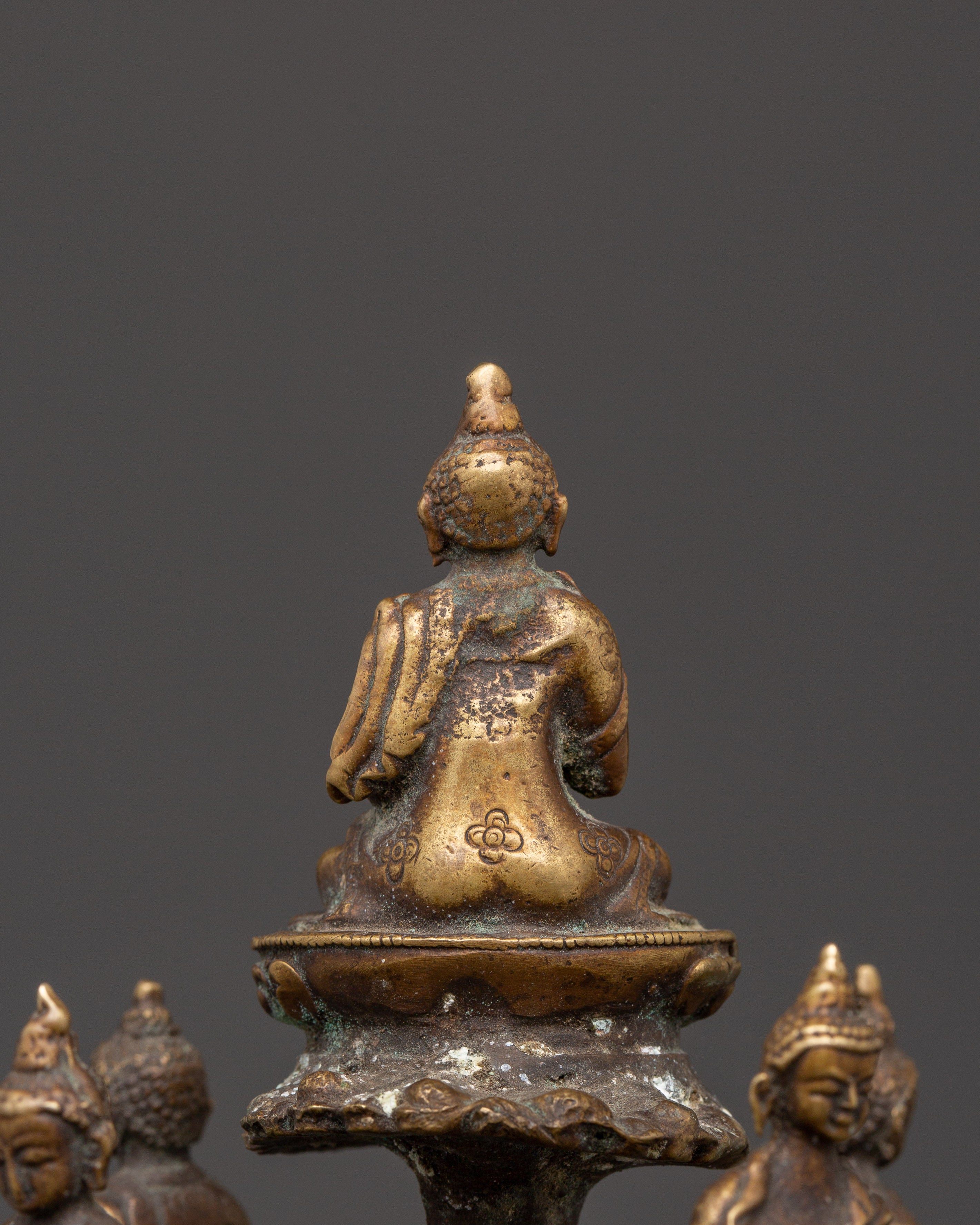 Pancha Buddha Ritual Object | Tibetan Five Dhyani Buddha Decor