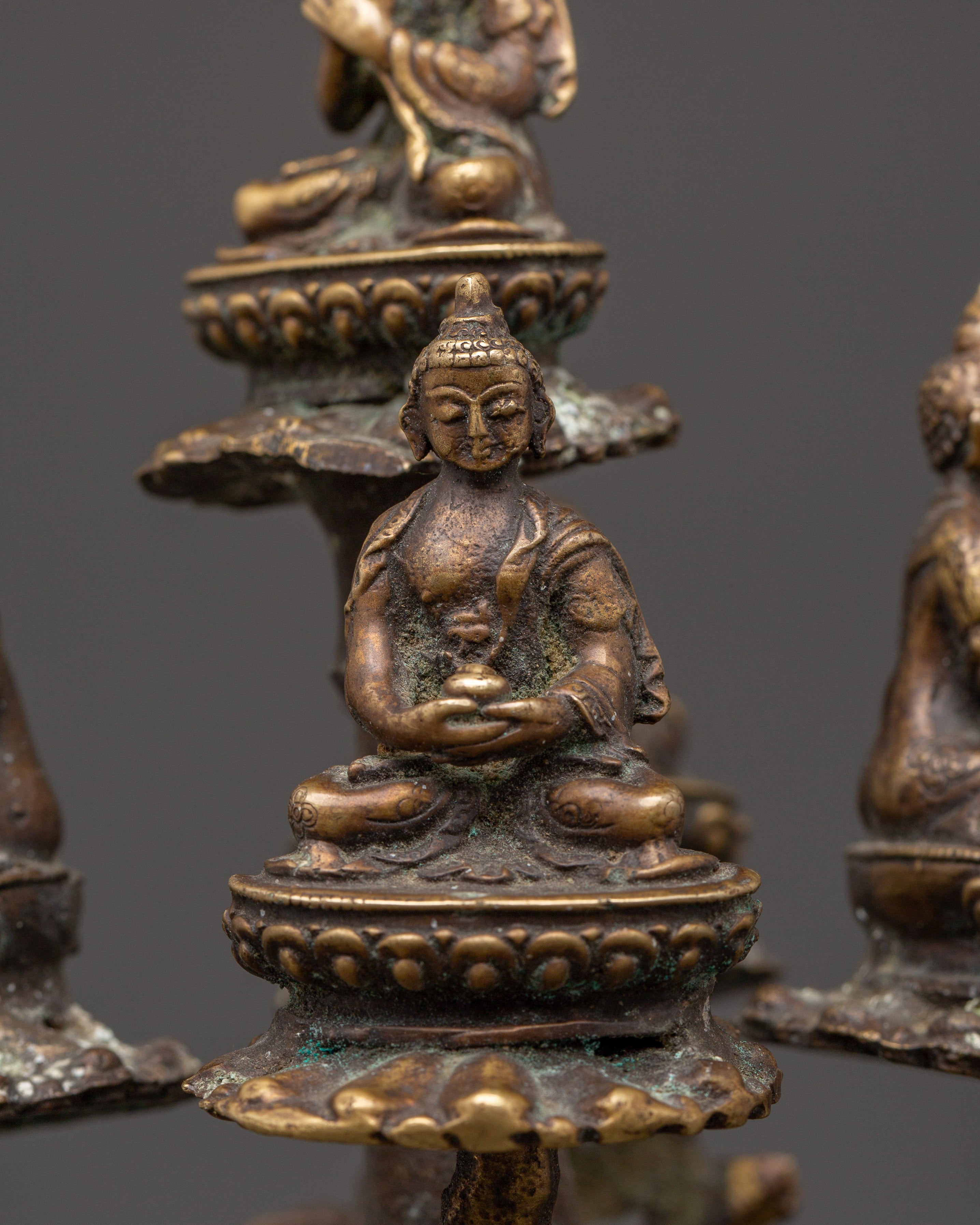 Pancha Buddha Ritual Object | Tibetan Five Dhyani Buddha Decor
