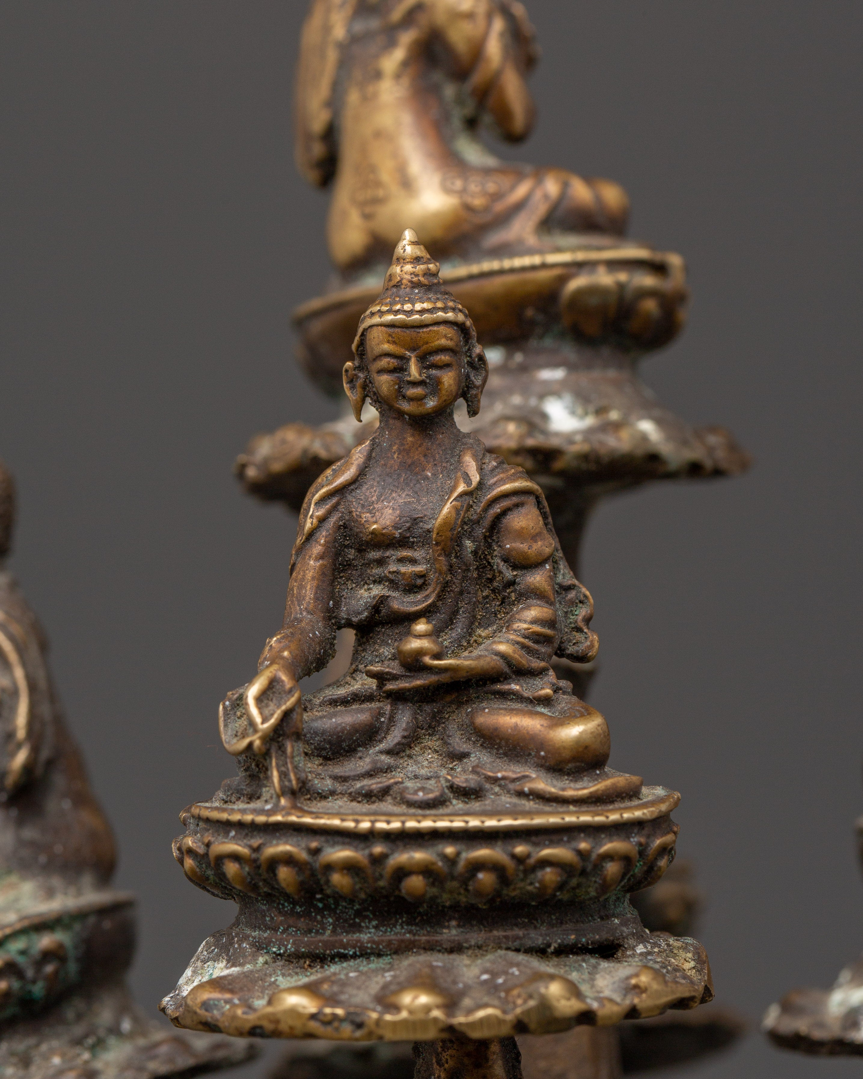 Pancha Buddha Ritual Object | Tibetan Five Dhyani Buddha Decor