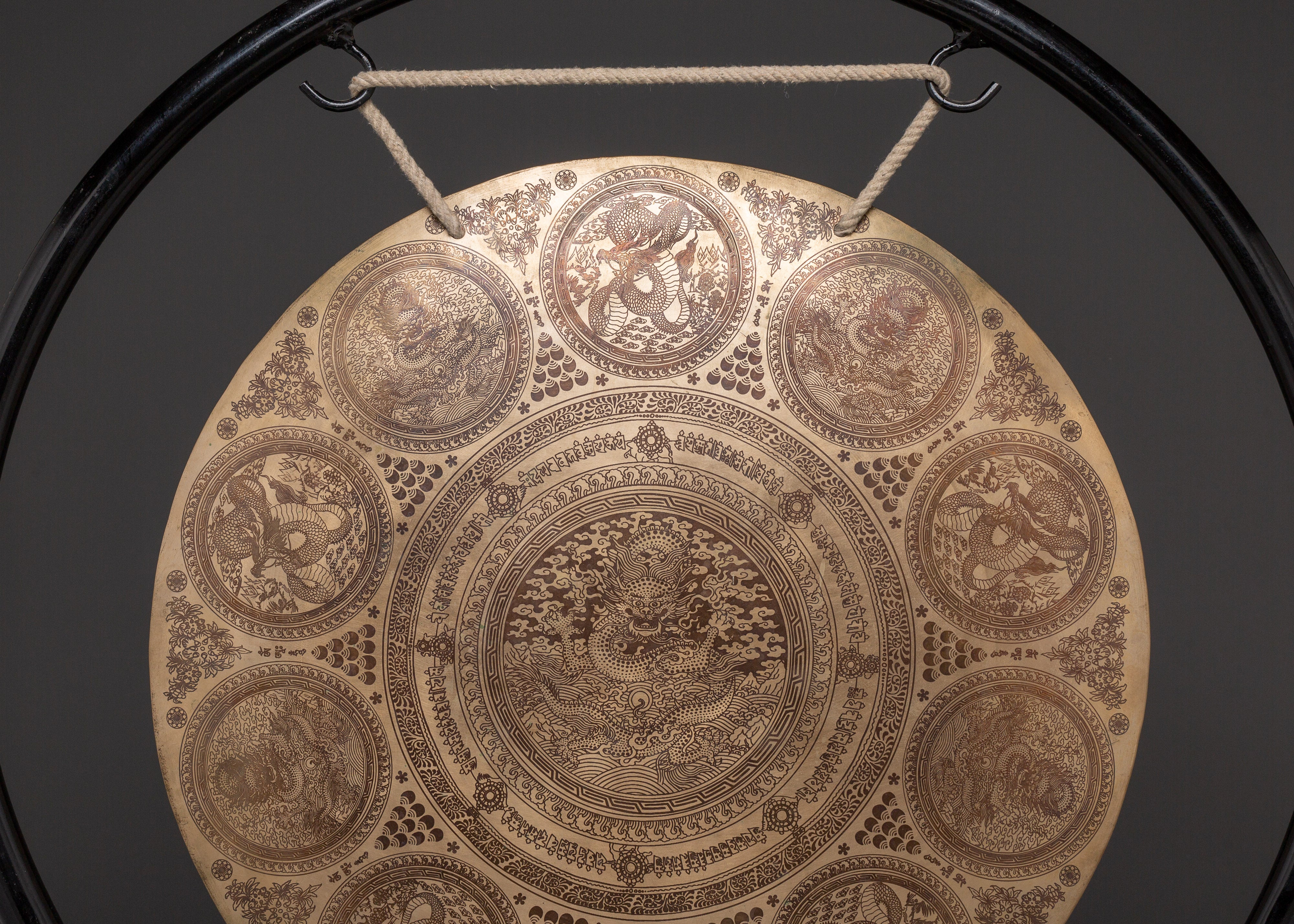 Handcrafted Tibetan Healing Gong | Brass Gong with Wooden Stick