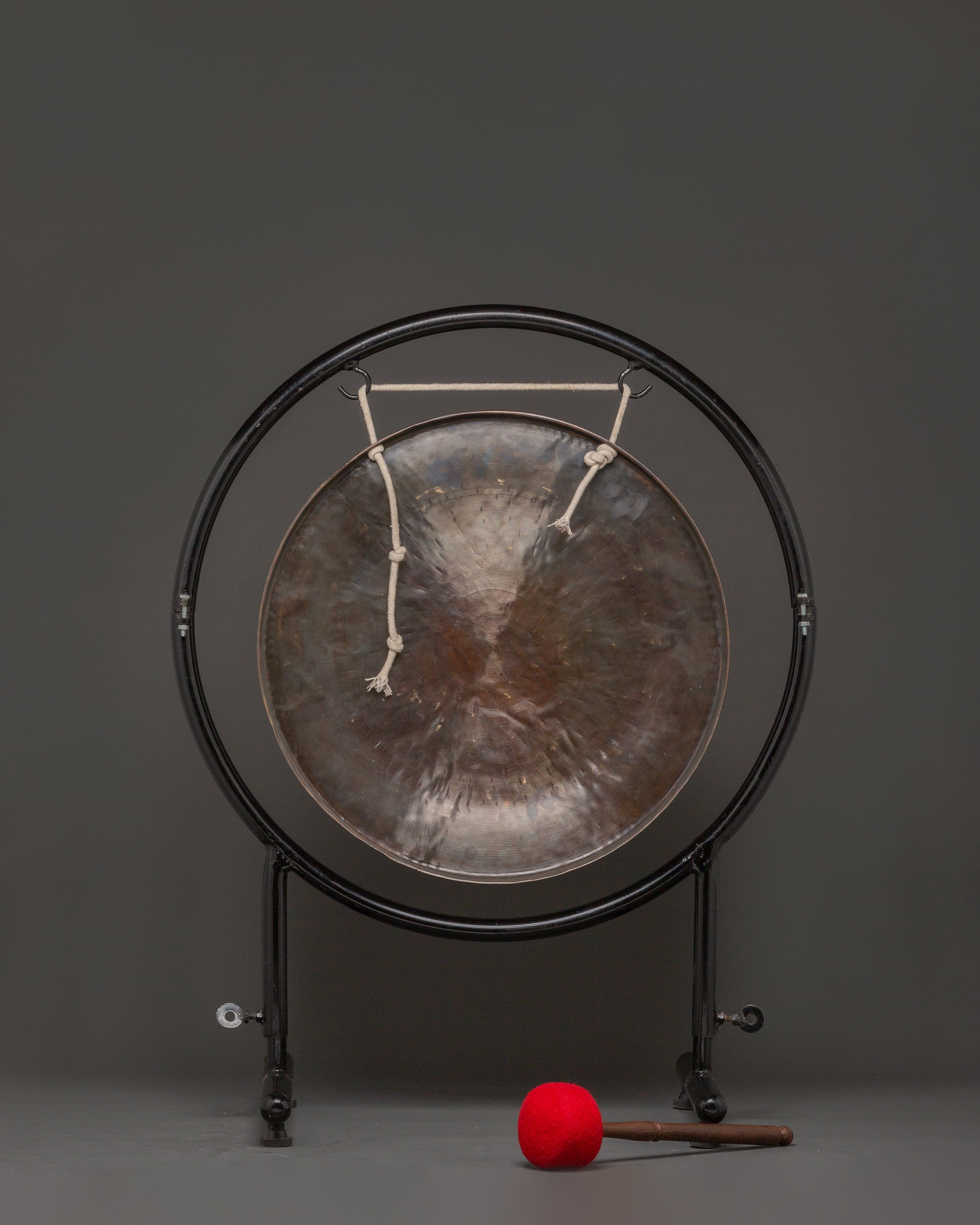 Fine Etching Gong with Stand | Brass Sacred Geometry Gong