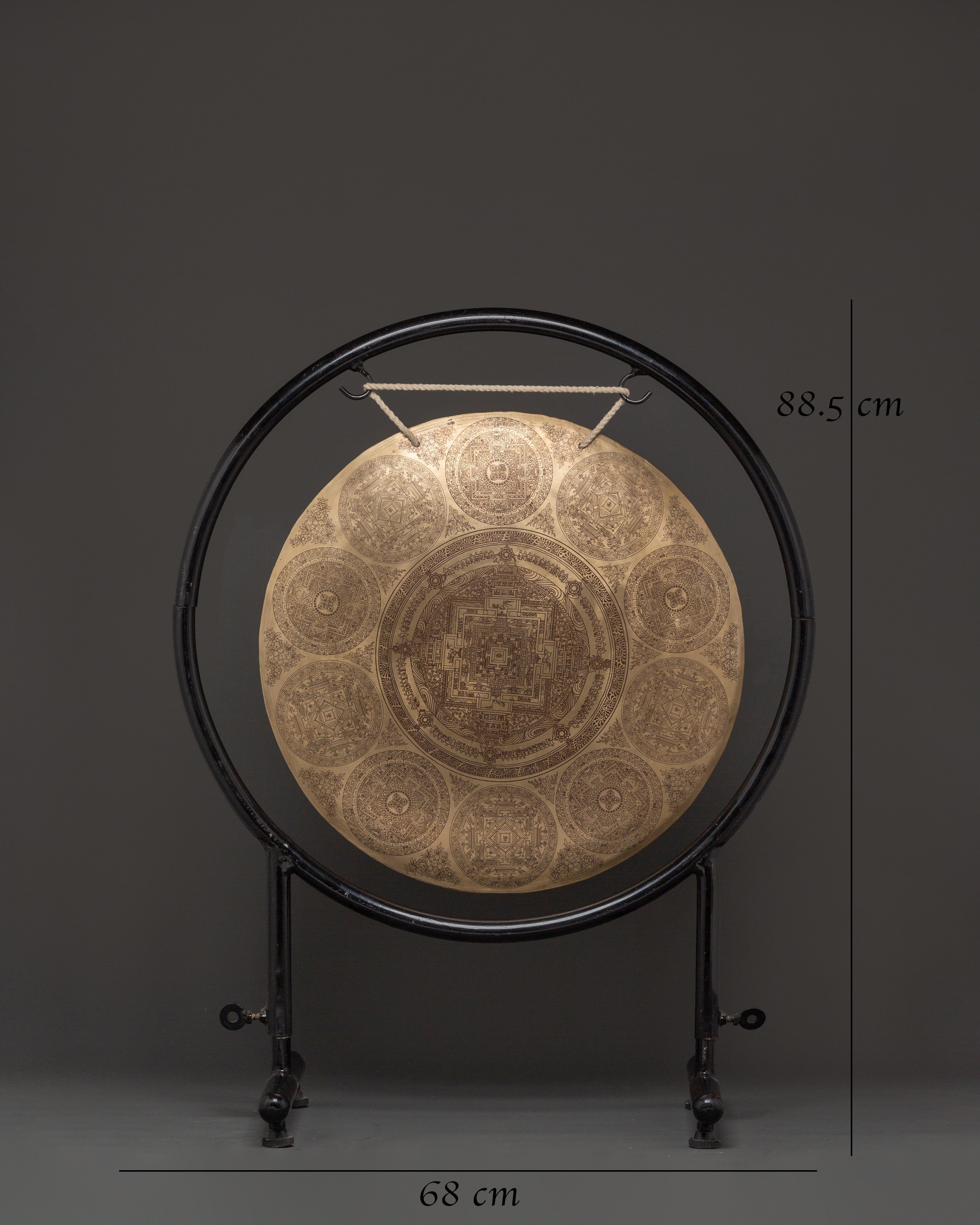 Handcrafted Brass Gong with Wooden Stick | Meditation Sound Healing Instrument