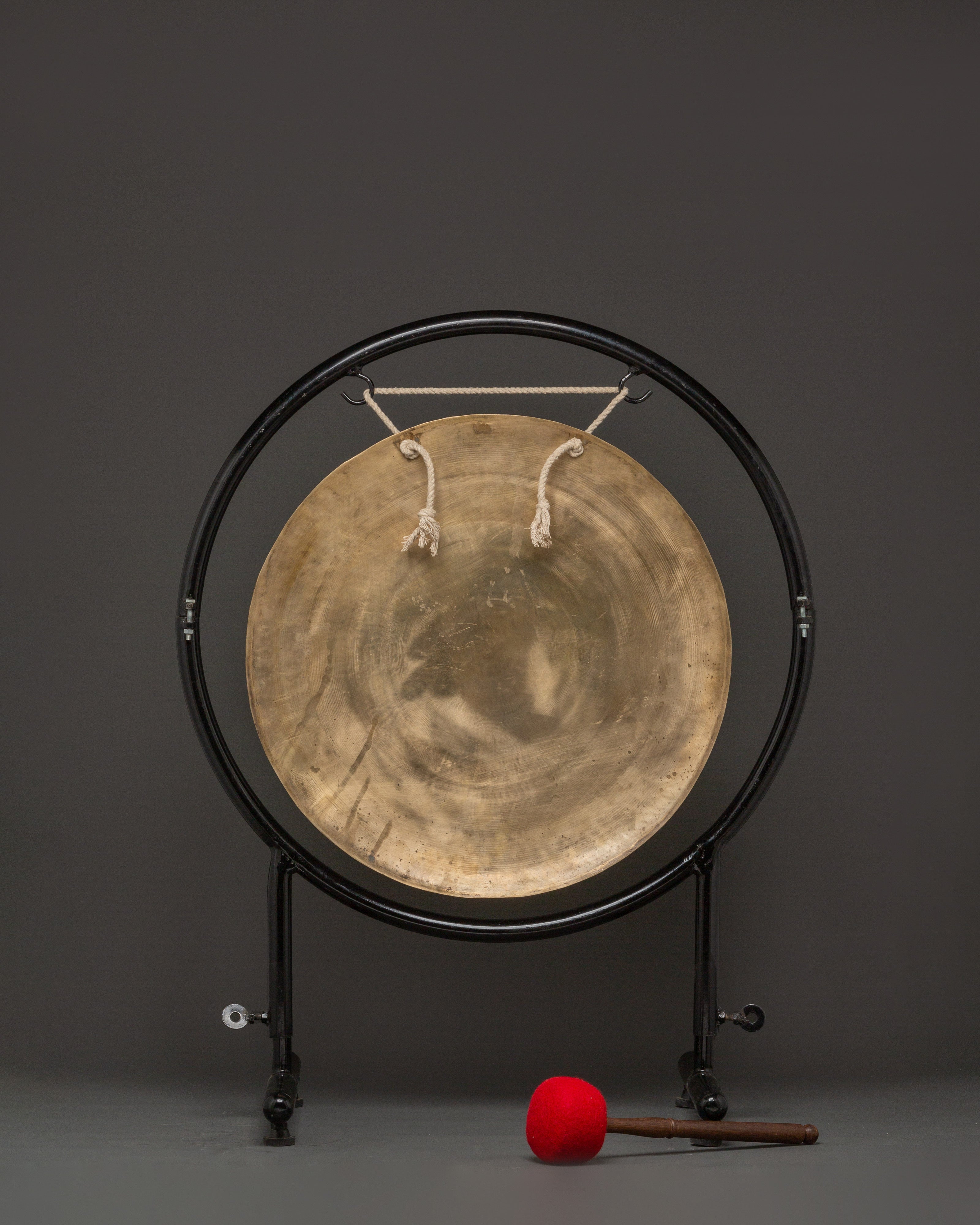 Handcrafted Brass Gong with Wooden Stick | Meditation Sound Healing Instrument