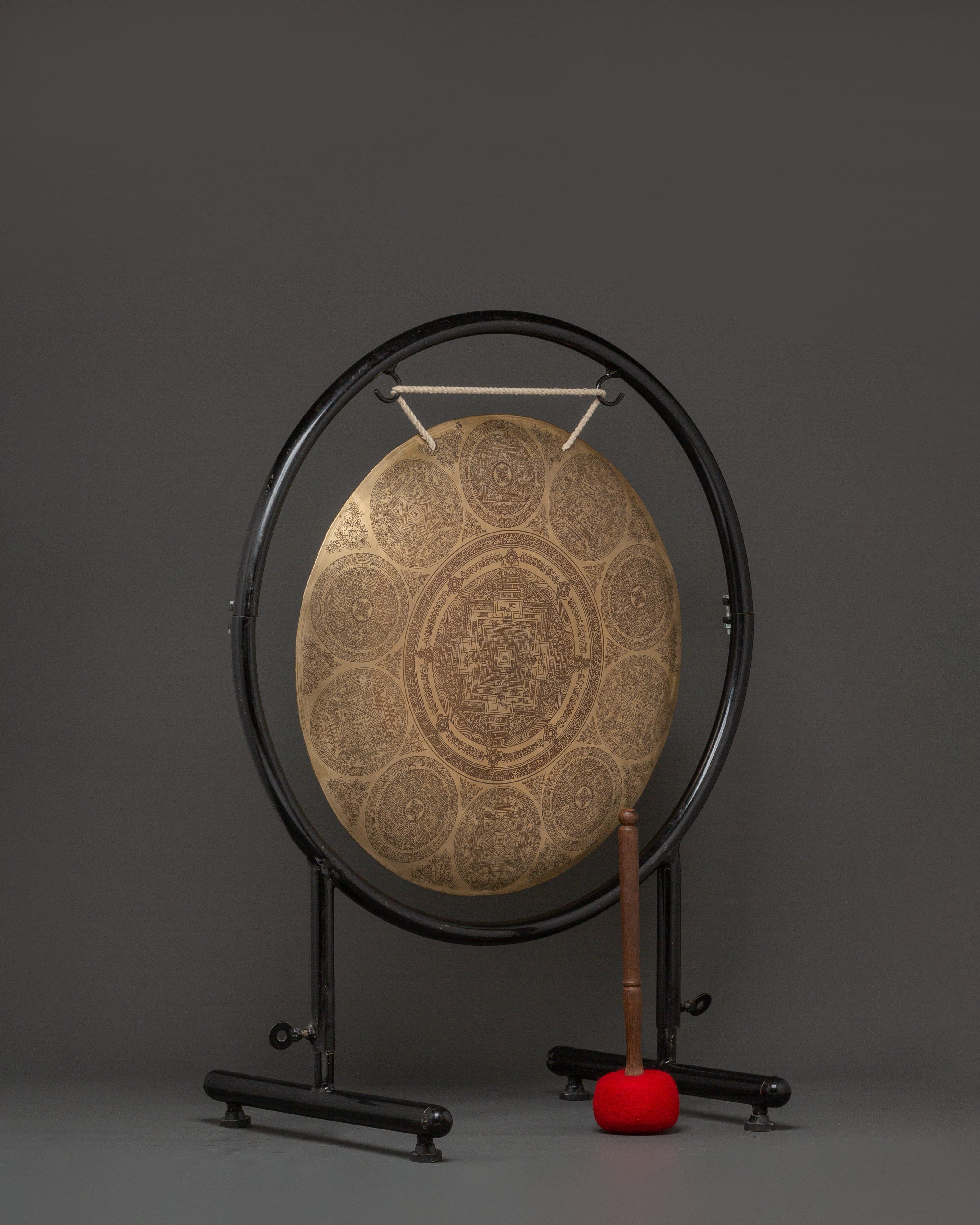 Handcrafted Brass Gong with Wooden Stick | Meditation Sound Healing Instrument