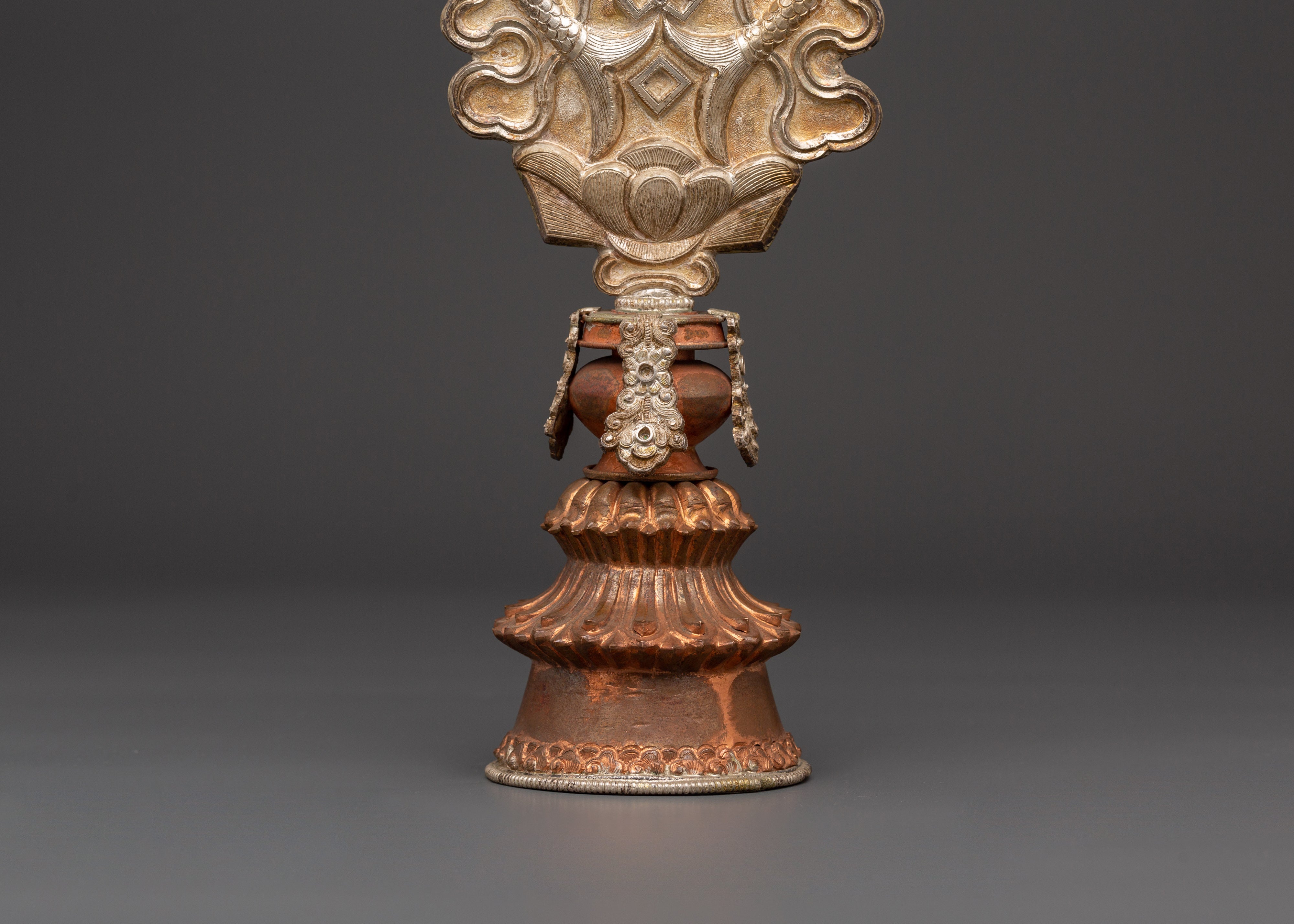 Buddhist Protection Symbol | Pure Silver & Copper Ritual Artifact