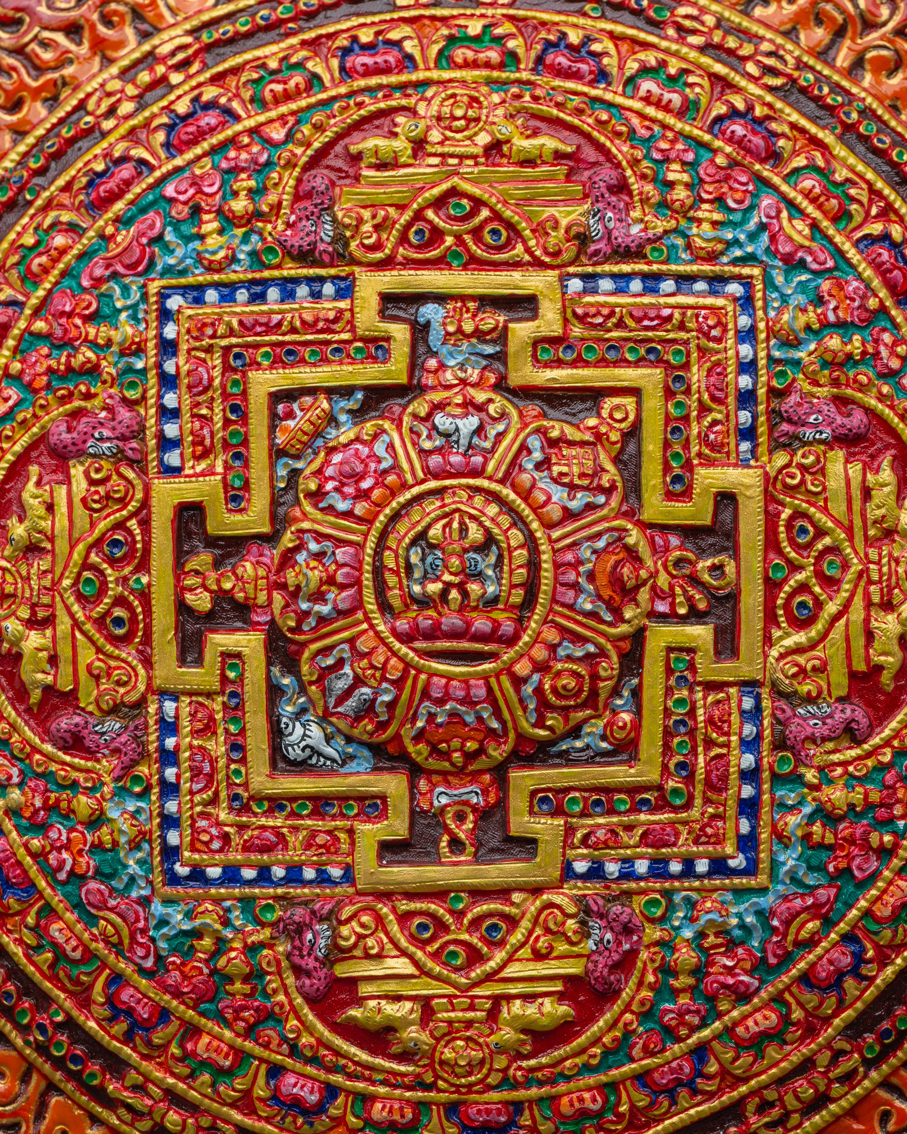 Spiritual Copper Mandala Wall Hanging | Handmade Boho Decor