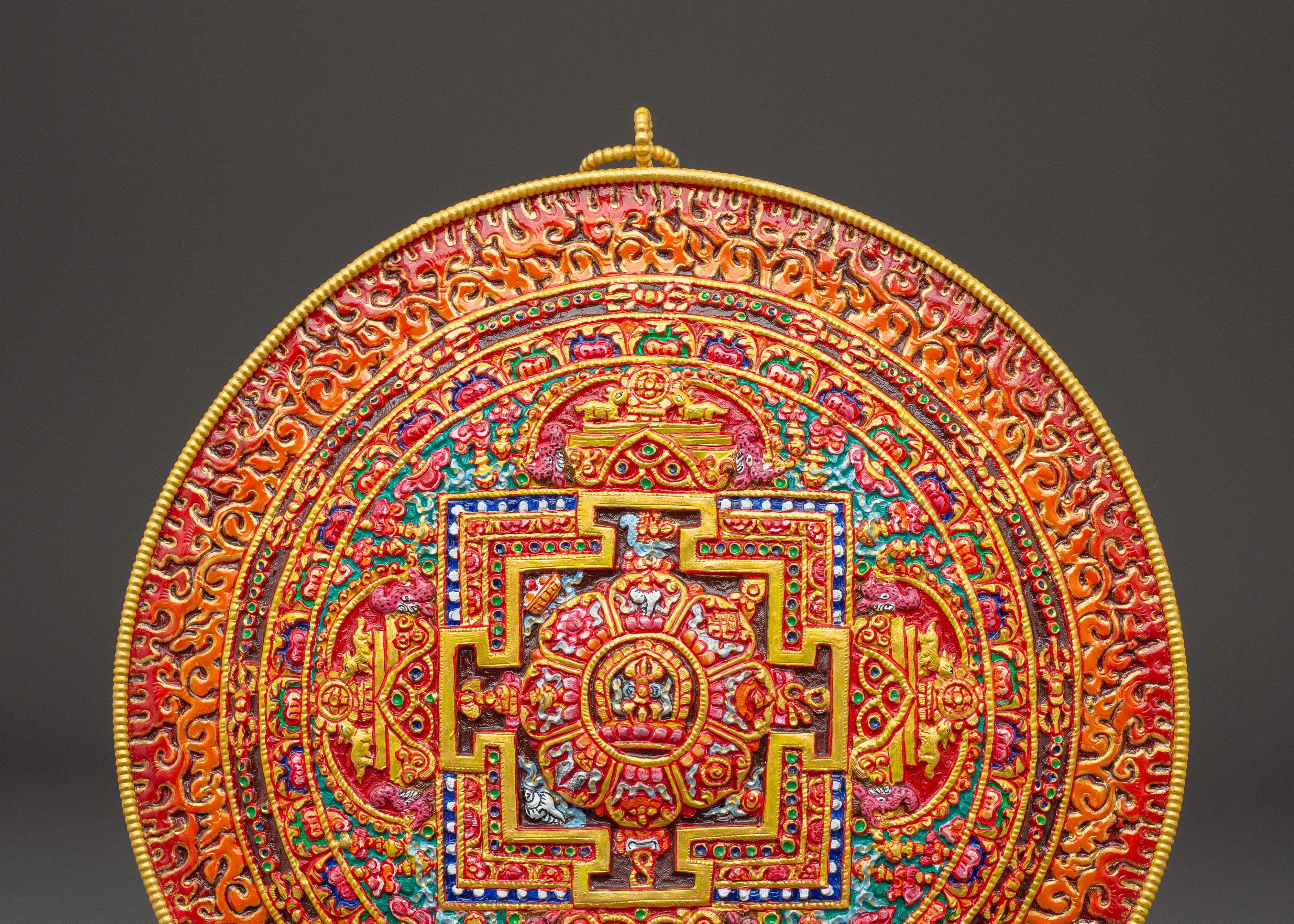 Spiritual Copper Mandala Wall Hanging | Handmade Boho Decor