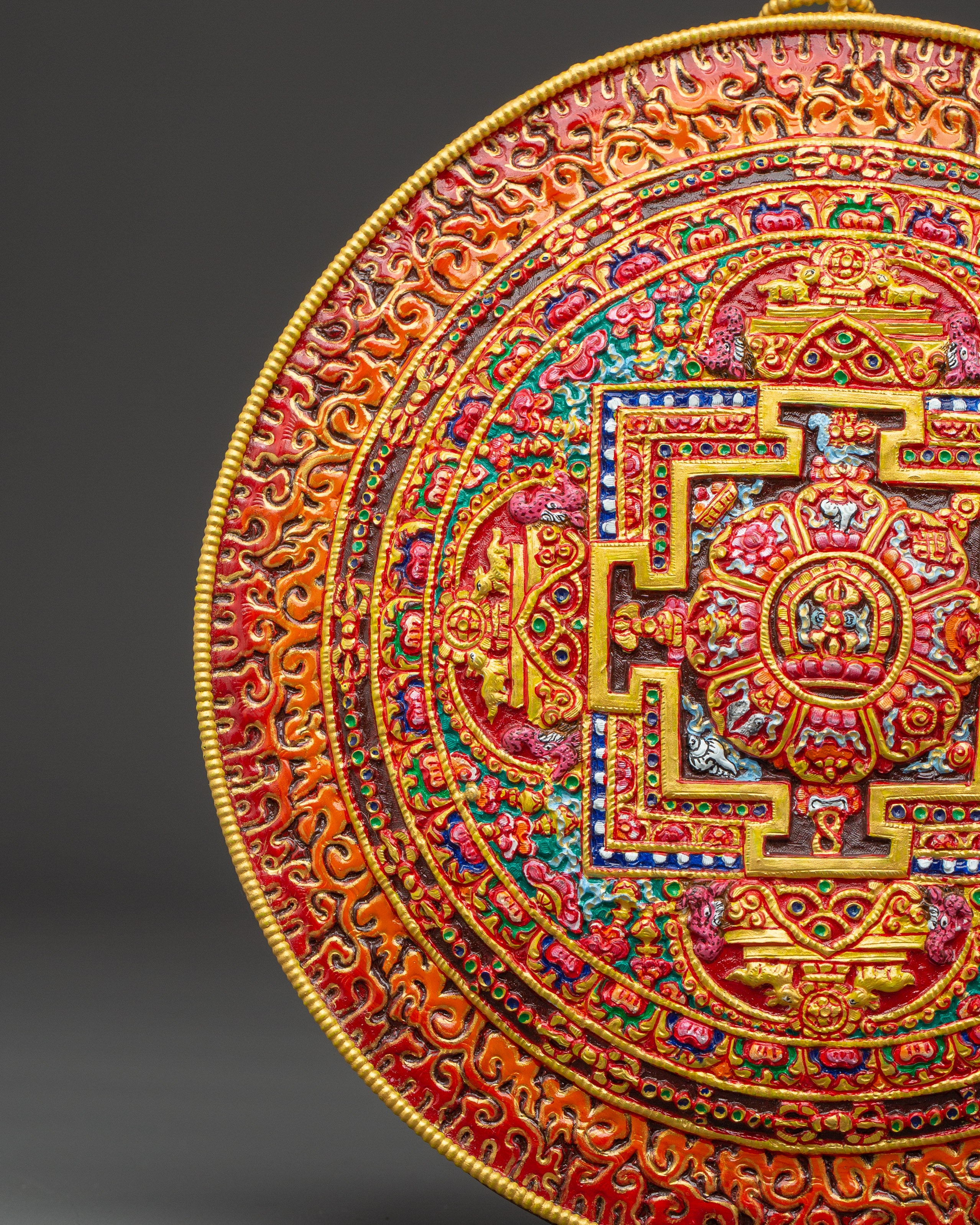 Spiritual Copper Mandala Wall Hanging | Handmade Boho Decor
