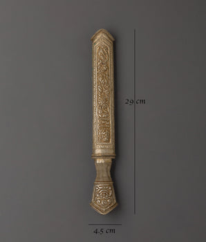 Handcrafted Ceremonial Dagger | White Metal & Iron Ritual Knife