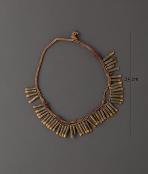 White Metal Mala Necklace | 25cm Length Prayer Beads