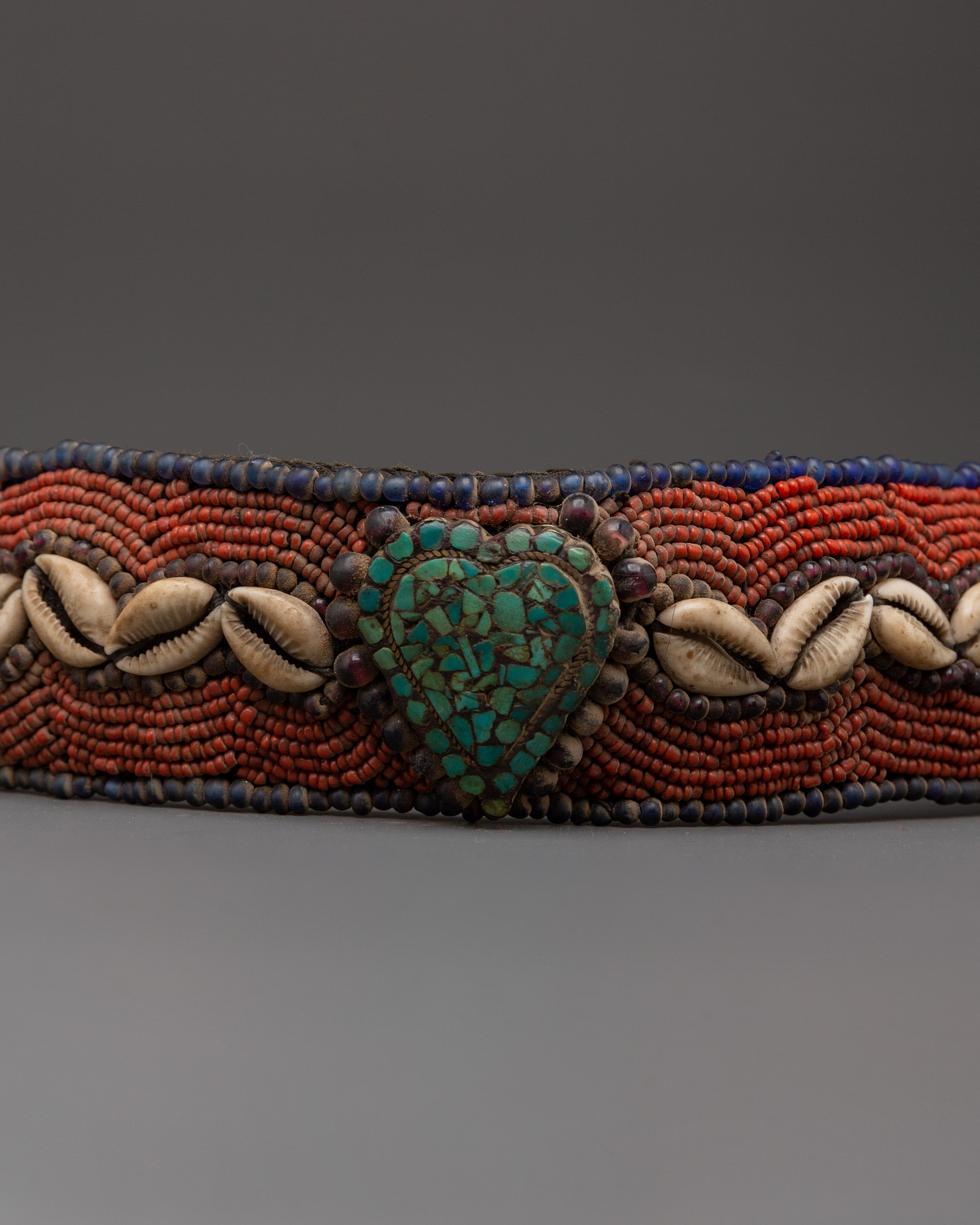 Handcrafted Tibetan Ritual Belt | Handcrafted glass Bead Belt