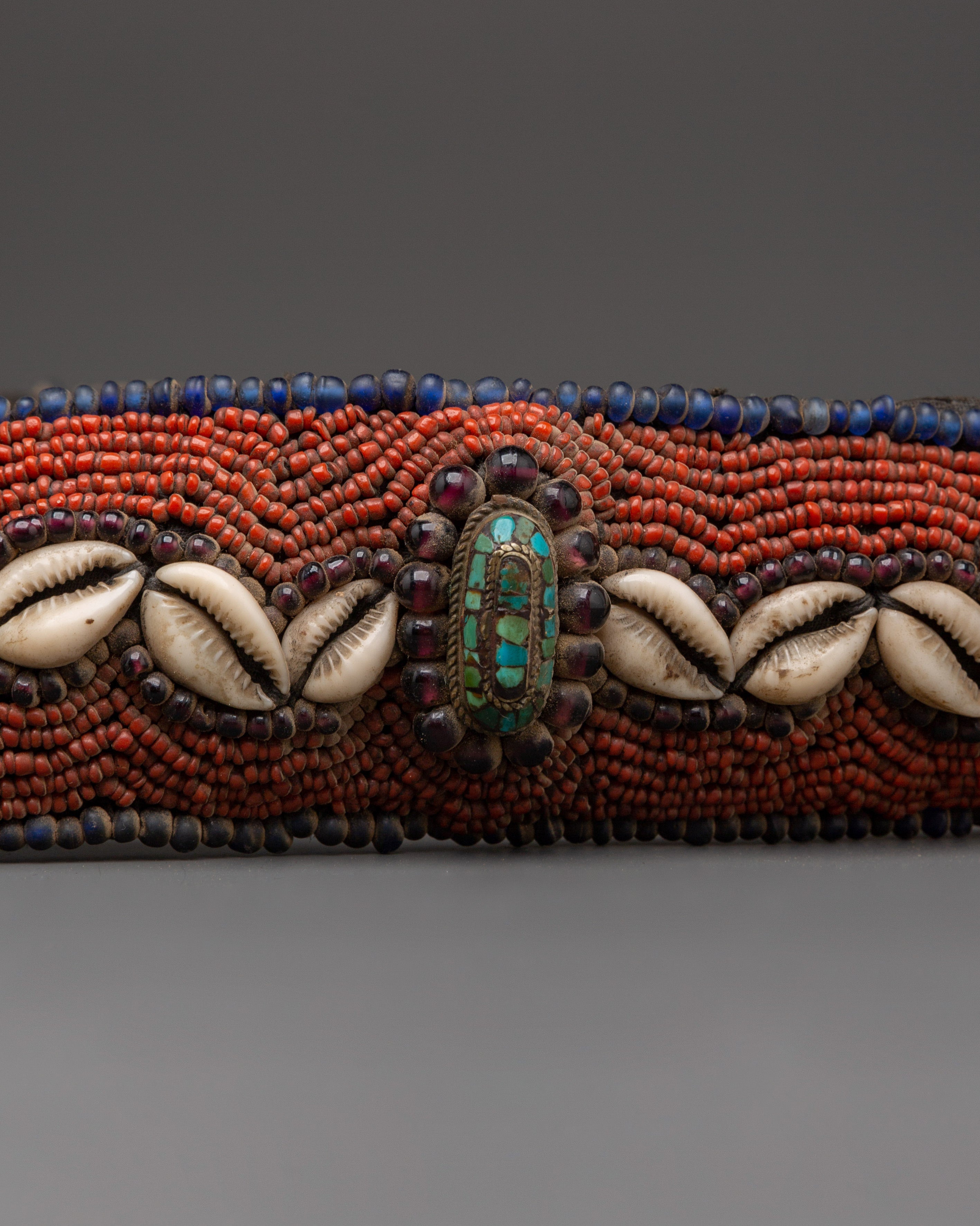 Handcrafted Tibetan Ritual Belt | Handcrafted glass Bead Belt