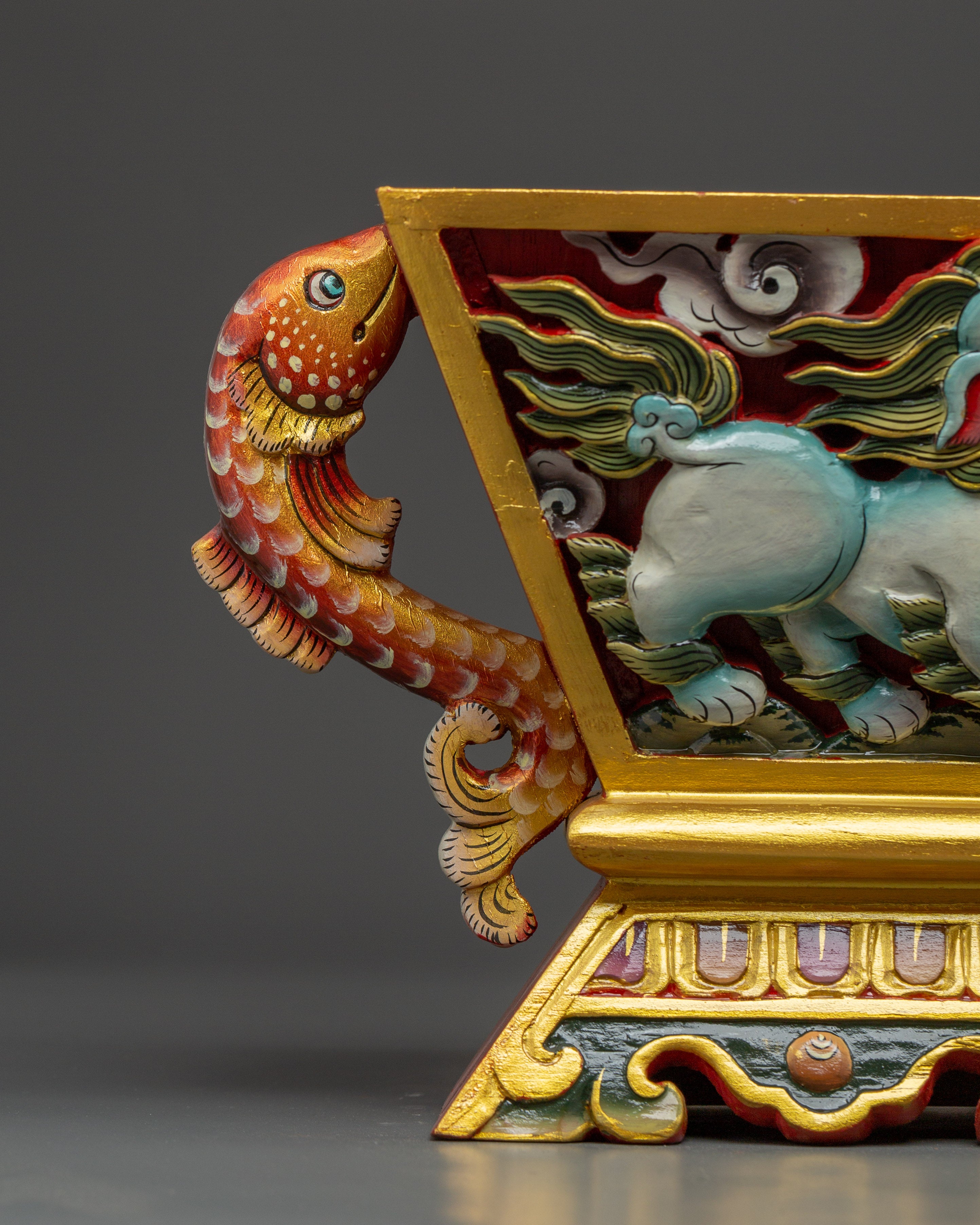 Handcrafted Tibetan Folk Art Box | With Vibrant Acrylic Colors
