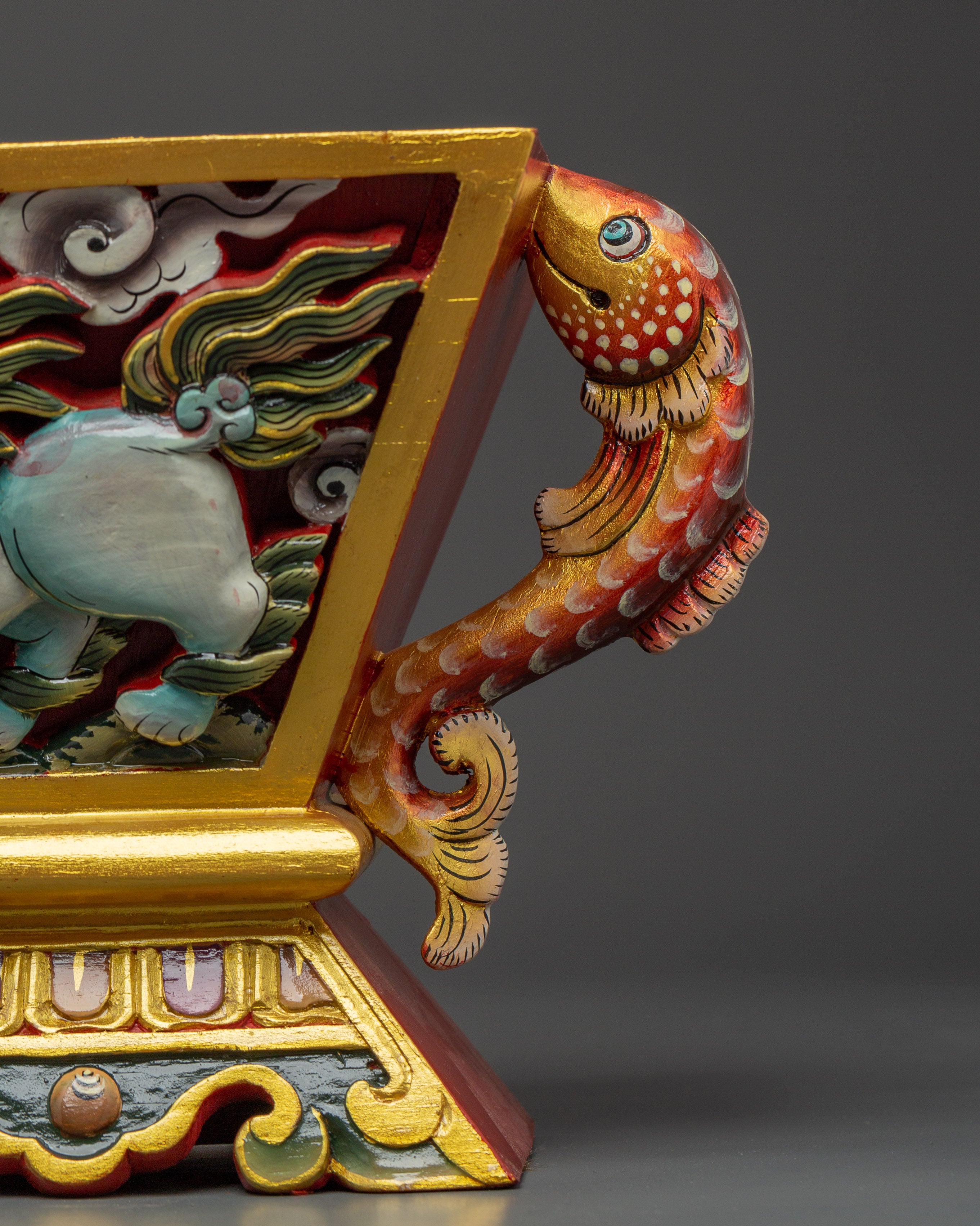 Handcrafted Tibetan Folk Art Box | With Vibrant Acrylic Colors
