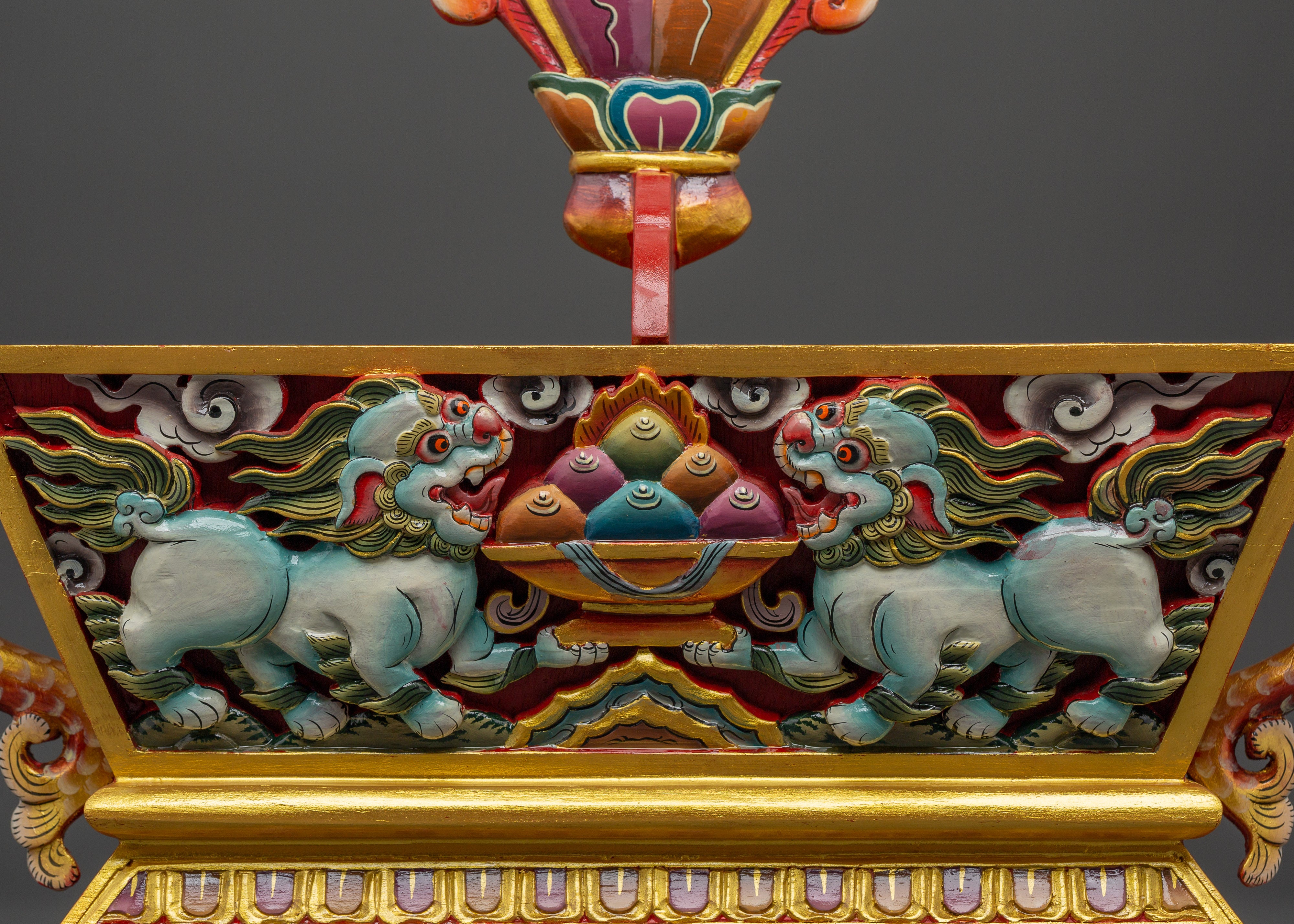 Handcrafted Tibetan Folk Art Box | With Vibrant Acrylic Colors