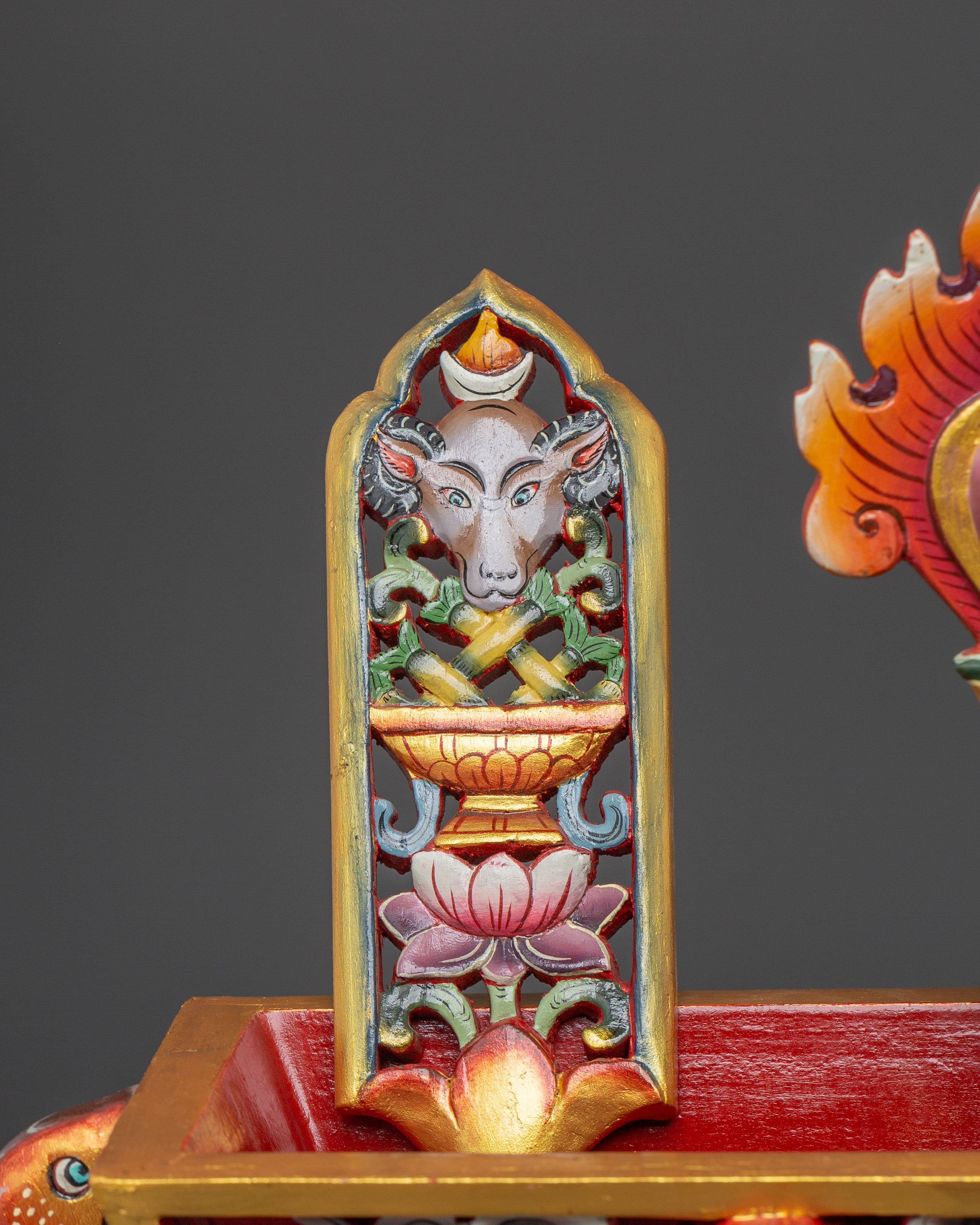 Handcrafted Tibetan Folk Art Box | With Vibrant Acrylic Colors