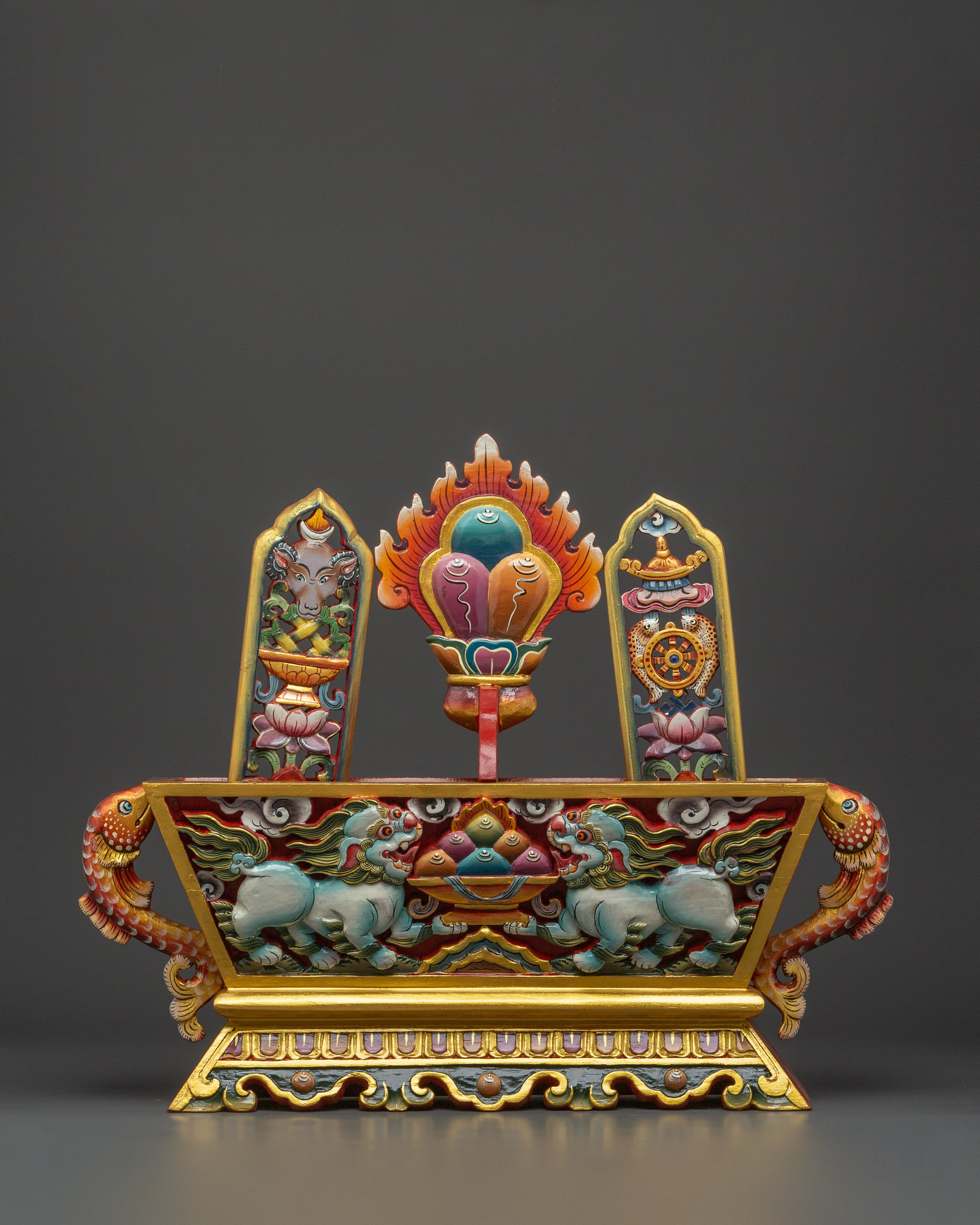 Handcrafted Tibetan Folk Art Box | With Vibrant Acrylic Colors