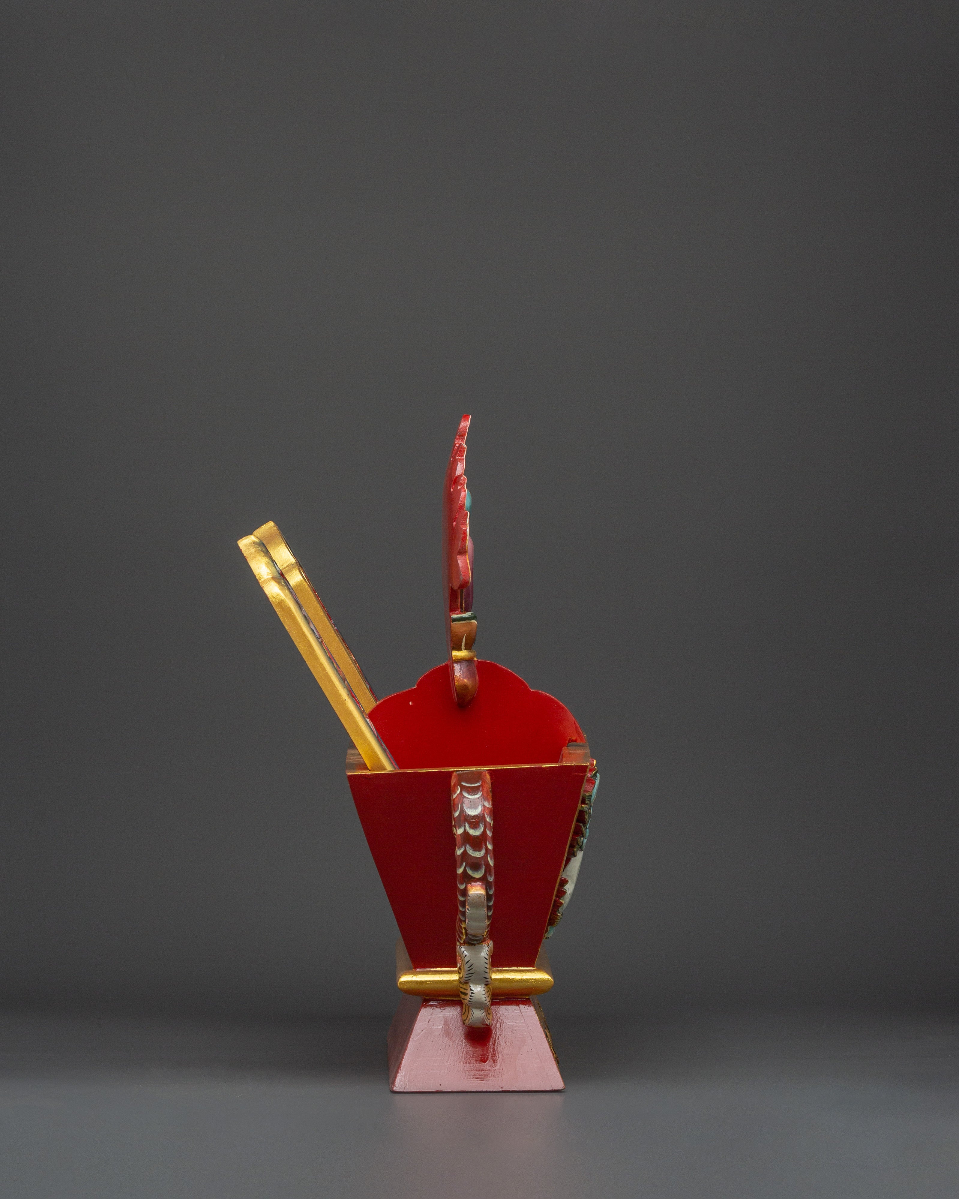 Handcrafted Tibetan Folk Art Box | With Vibrant Acrylic Colors