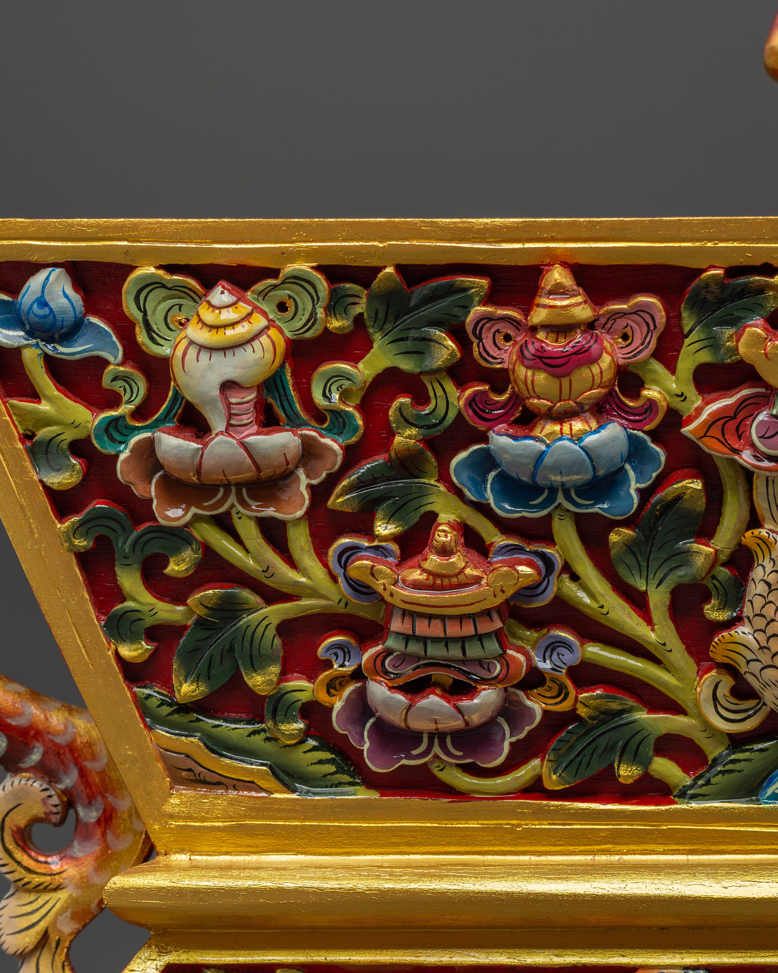 Traditional Chemar Box | Tibetan Wooden Ritual Storage Box