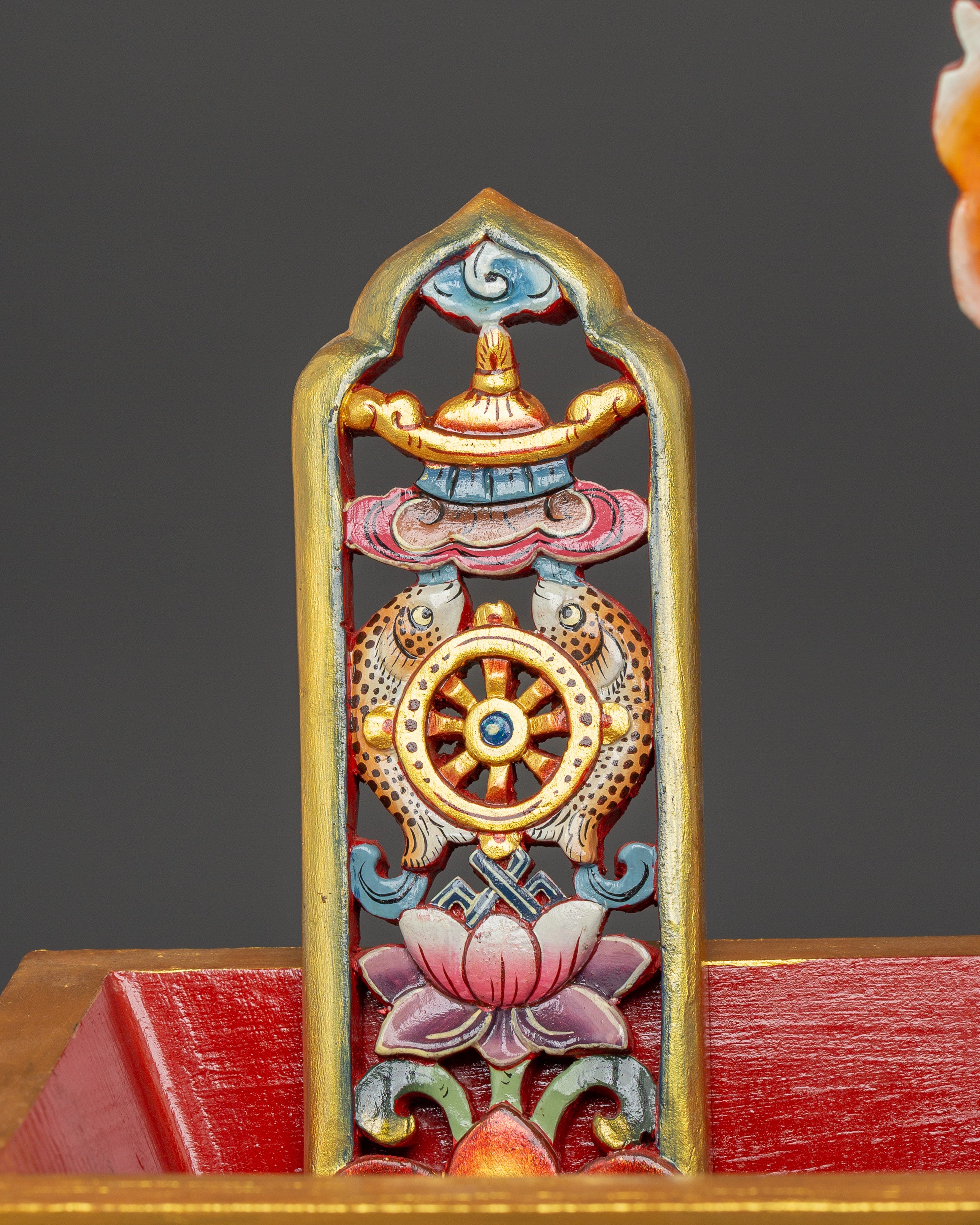 Traditional Chemar Box | Tibetan Wooden Ritual Storage Box