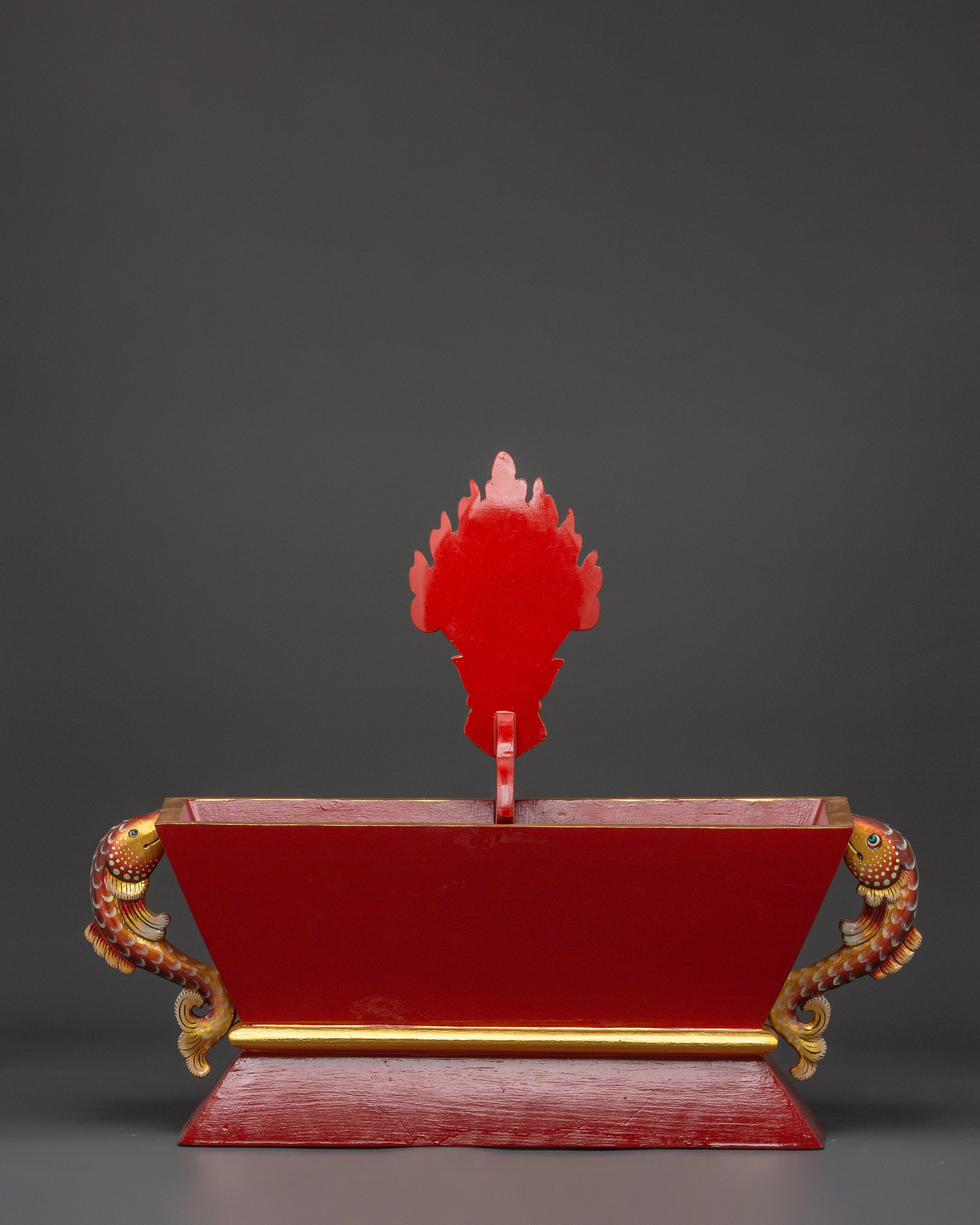 Traditional Chemar Box | Tibetan Wooden Ritual Storage Box