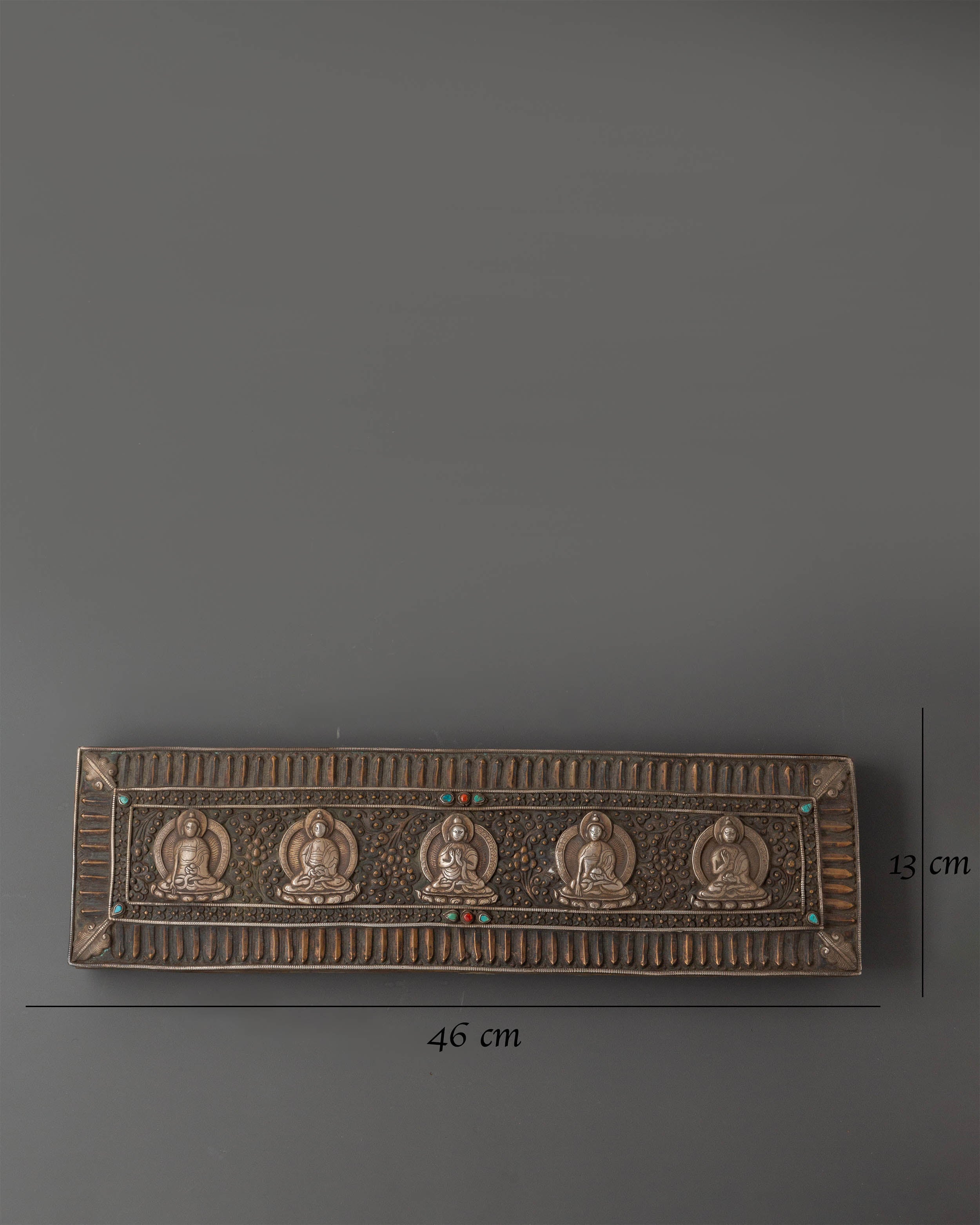 Prayer Book Cover with Five Dhyani Buddhas | Buddhist Art