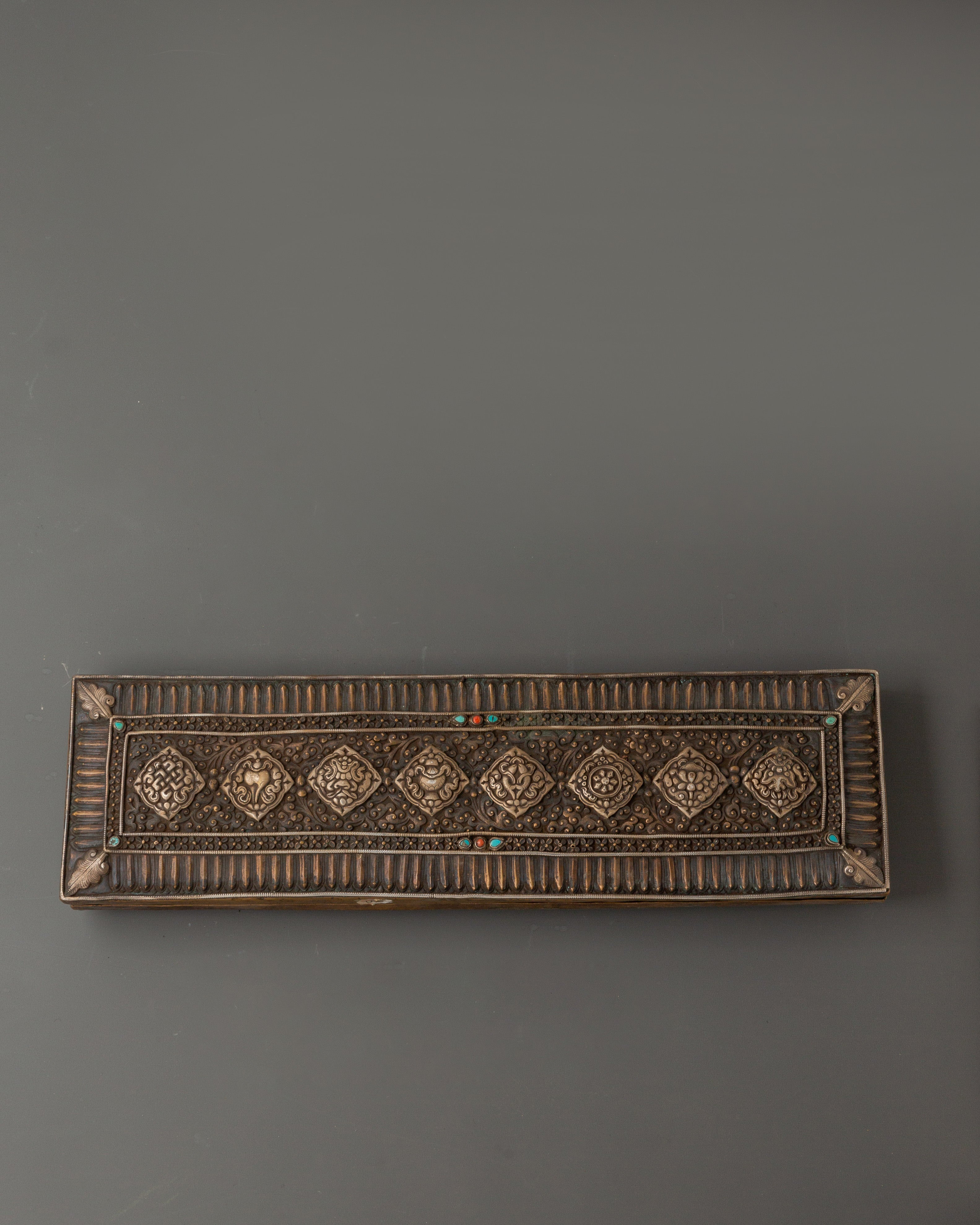 Prayer Book Cover with Five Dhyani Buddhas | Buddhist Art