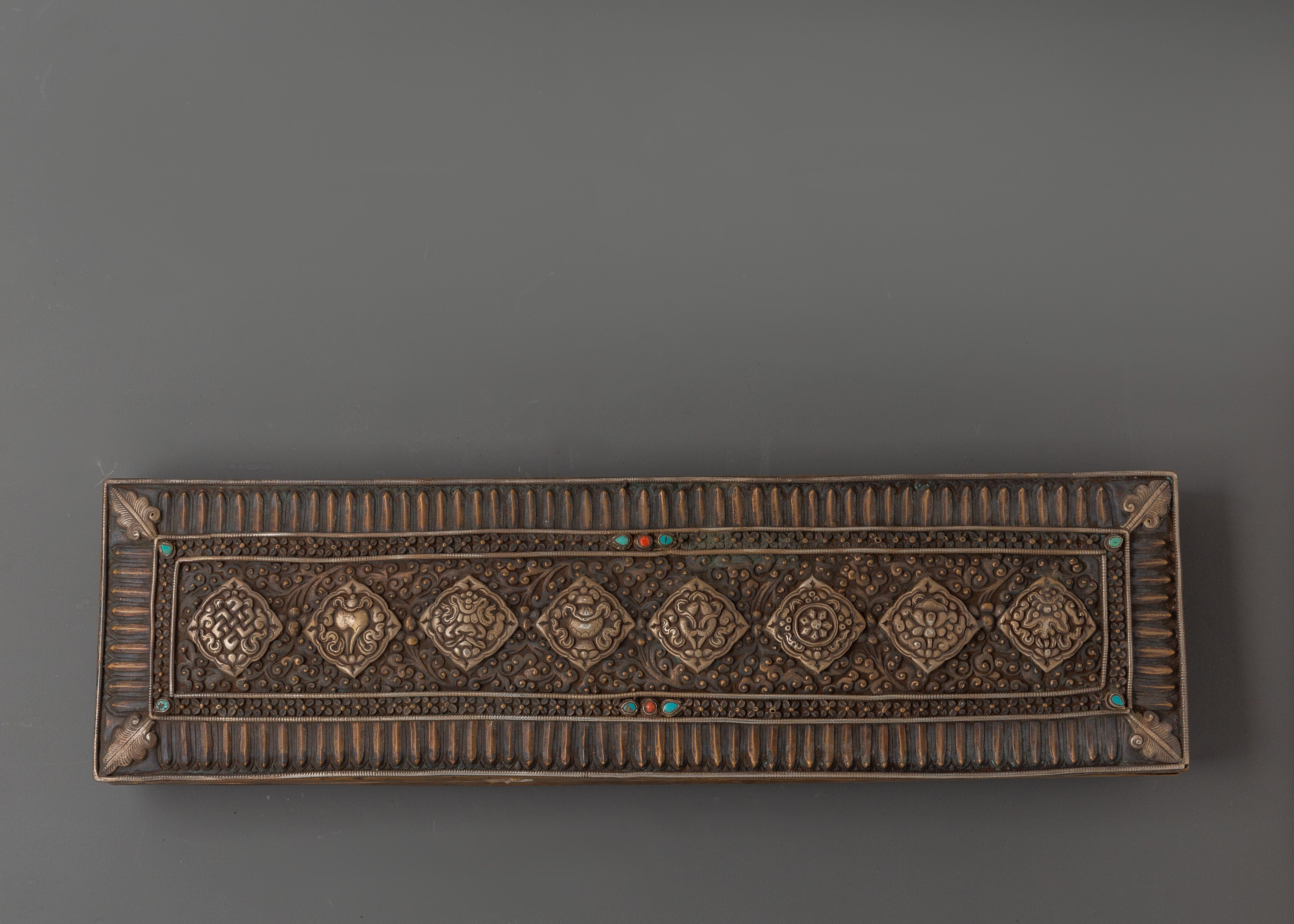 Prayer Book Cover with Five Dhyani Buddhas | Buddhist Art