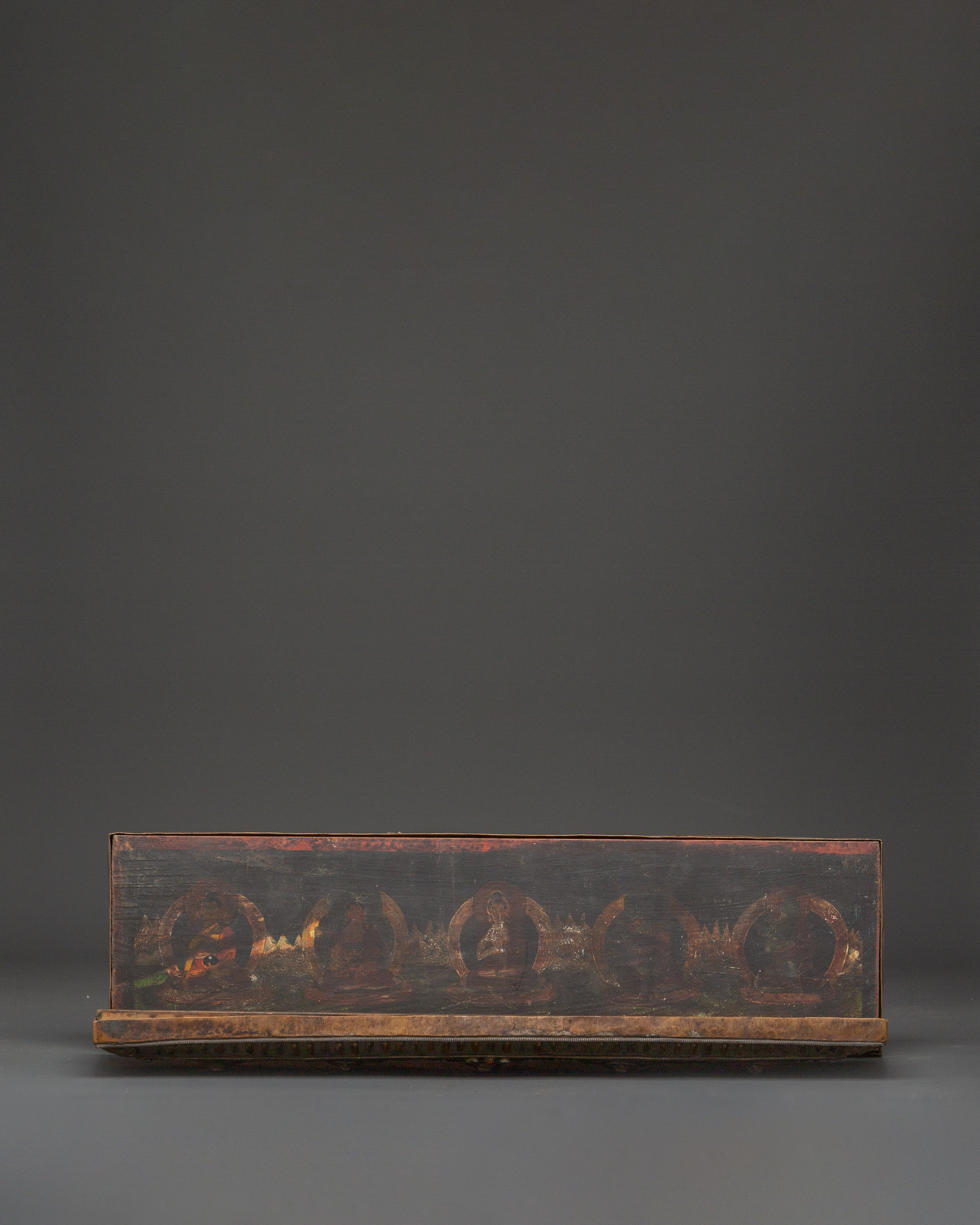 Prayer Book Cover with Five Dhyani Buddhas | Buddhist Art