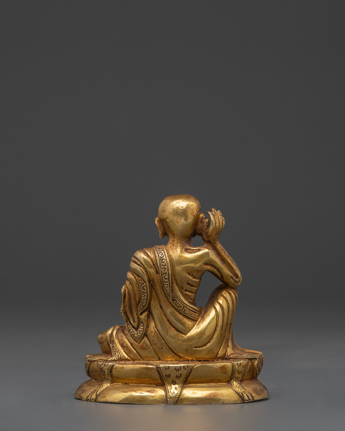 Milarepa Gold Plated Statue | Tibetan Buddhist Master