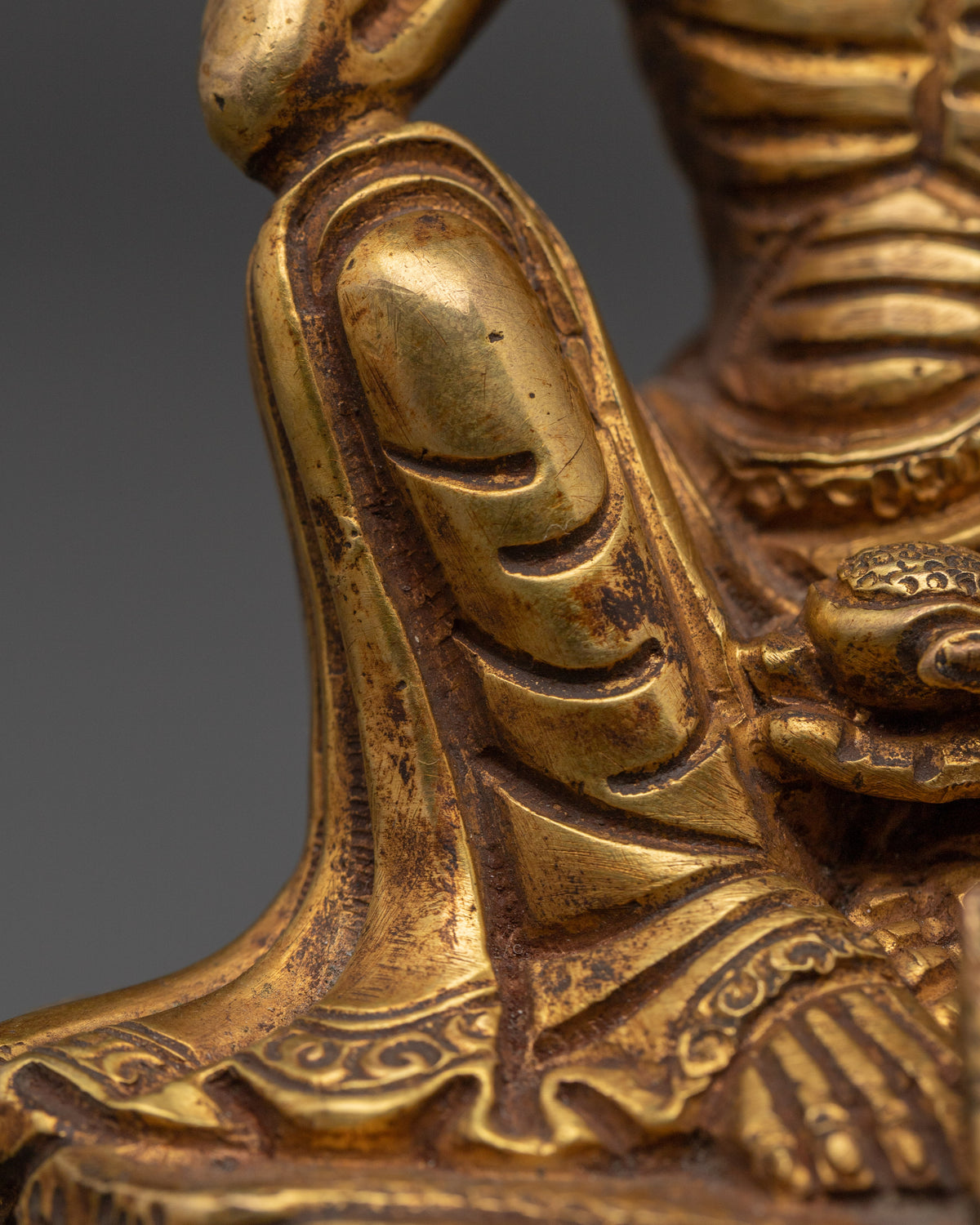 Milarepa Gold Plated Statue | Tibetan Buddhist Master