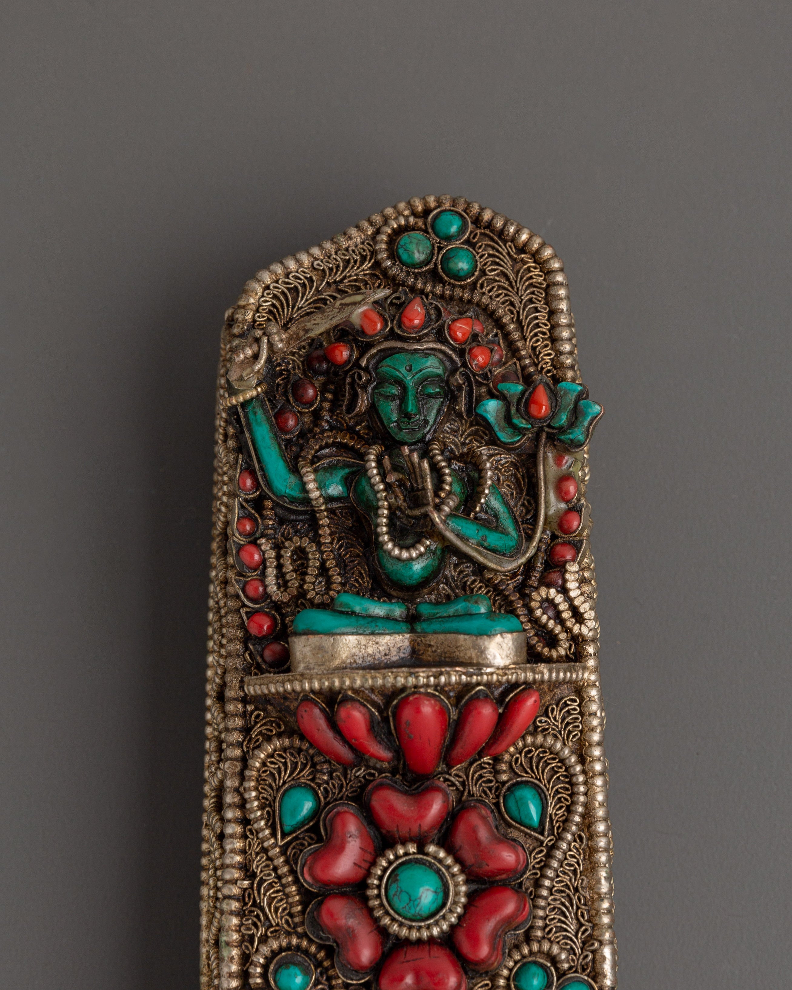 Tibetan Tantric Sword | Copper Ritual Dagger with Jade Handle