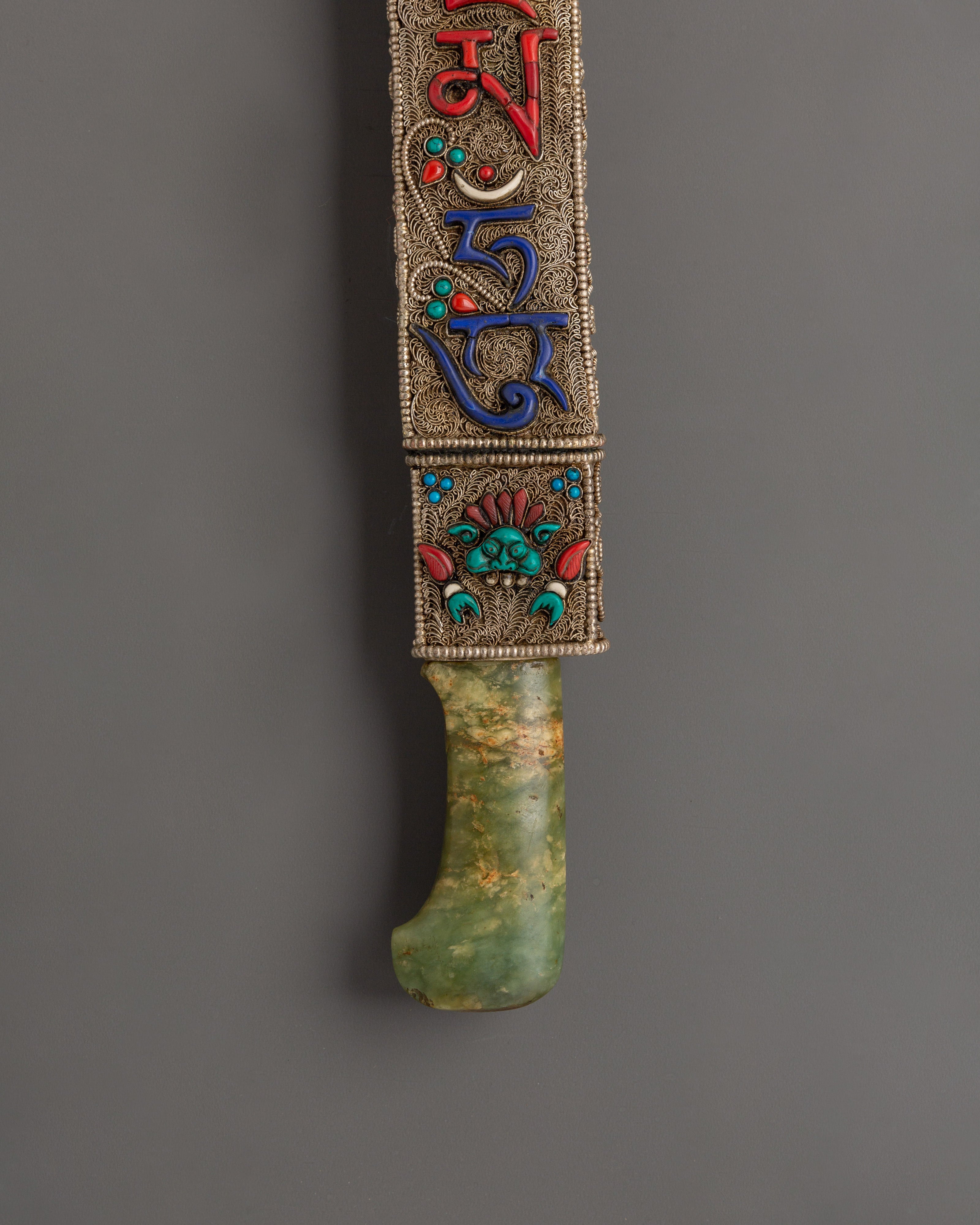 Mantra Blessing Sword | Handcrafted Spiritual Ritual Sword