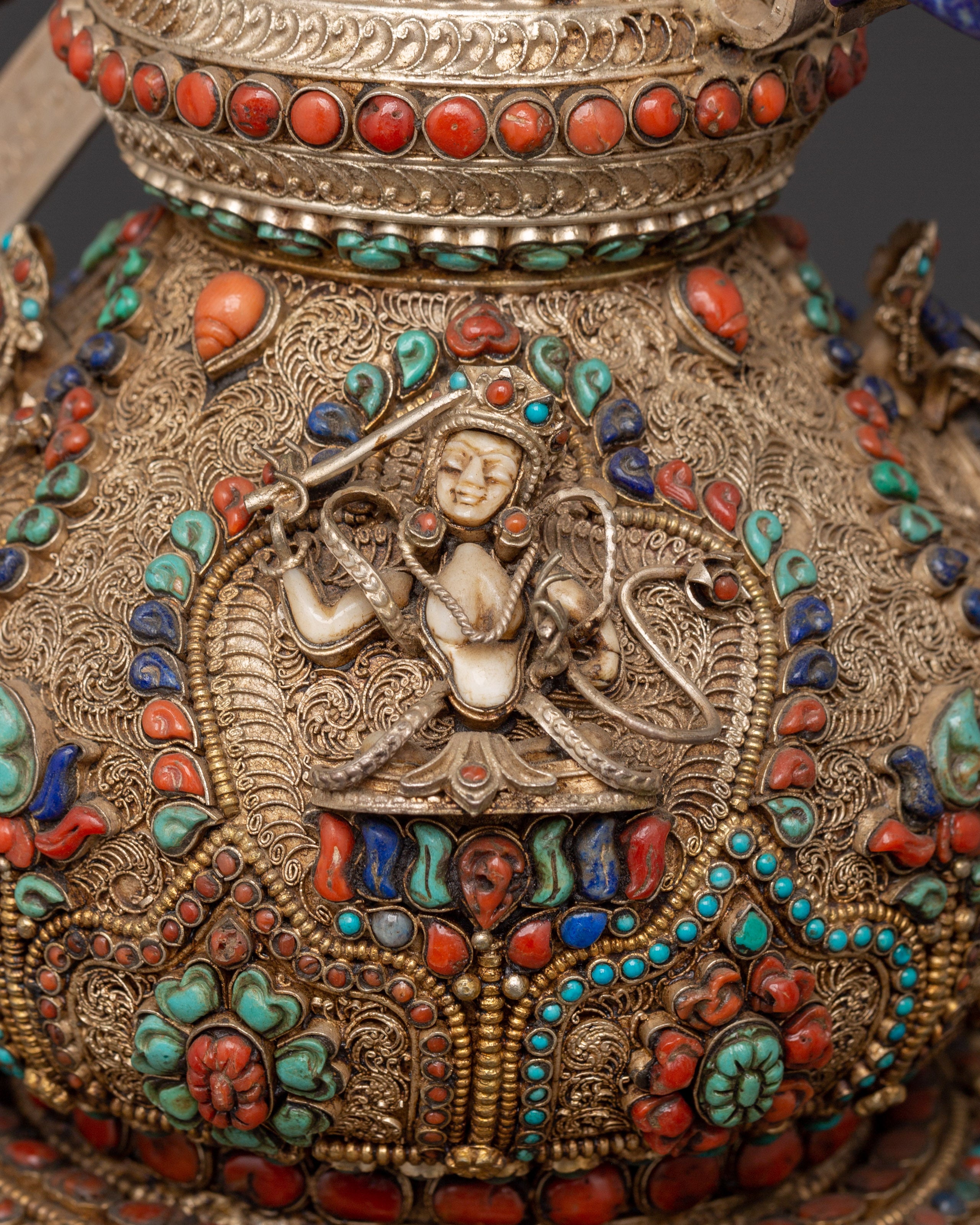 Tibetan Tea Pot with Dragon Handle | Buddhist Tibetan Home Decor Gifts